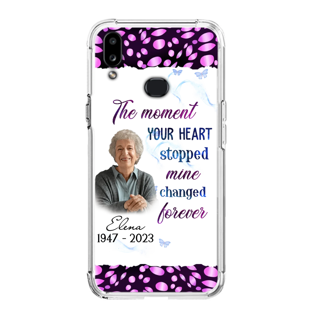 Custom Personalized Memorial Photo Phone Case - Memorial Gift For Family Member - Upload Photo - Case For iPhone/Samsung - The Moment Your Heart Stopped Mine Changed Forever