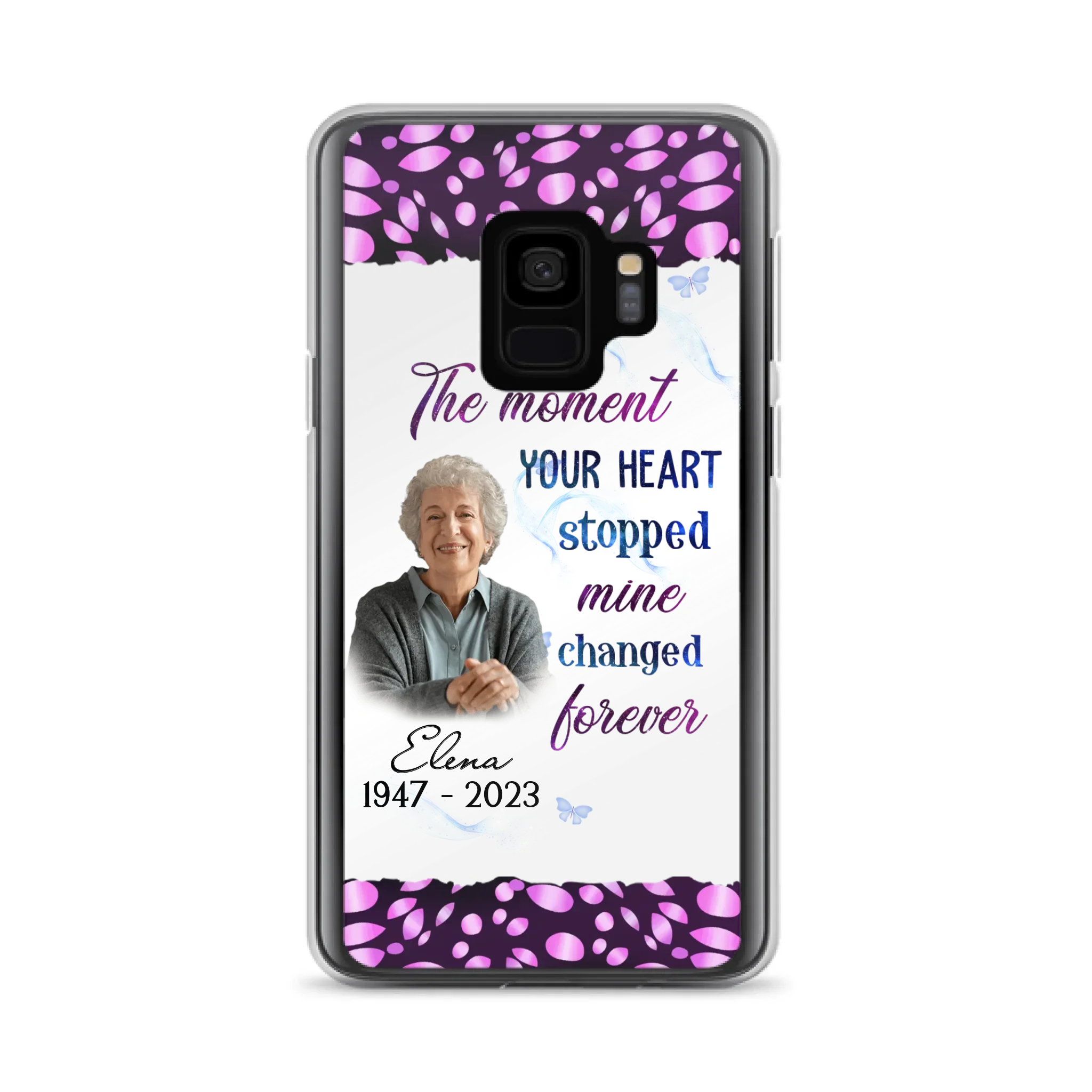 Custom Personalized Memorial Photo Phone Case - Memorial Gift For Family Member - Upload Photo - Case For iPhone/Samsung - The Moment Your Heart Stopped Mine Changed Forever