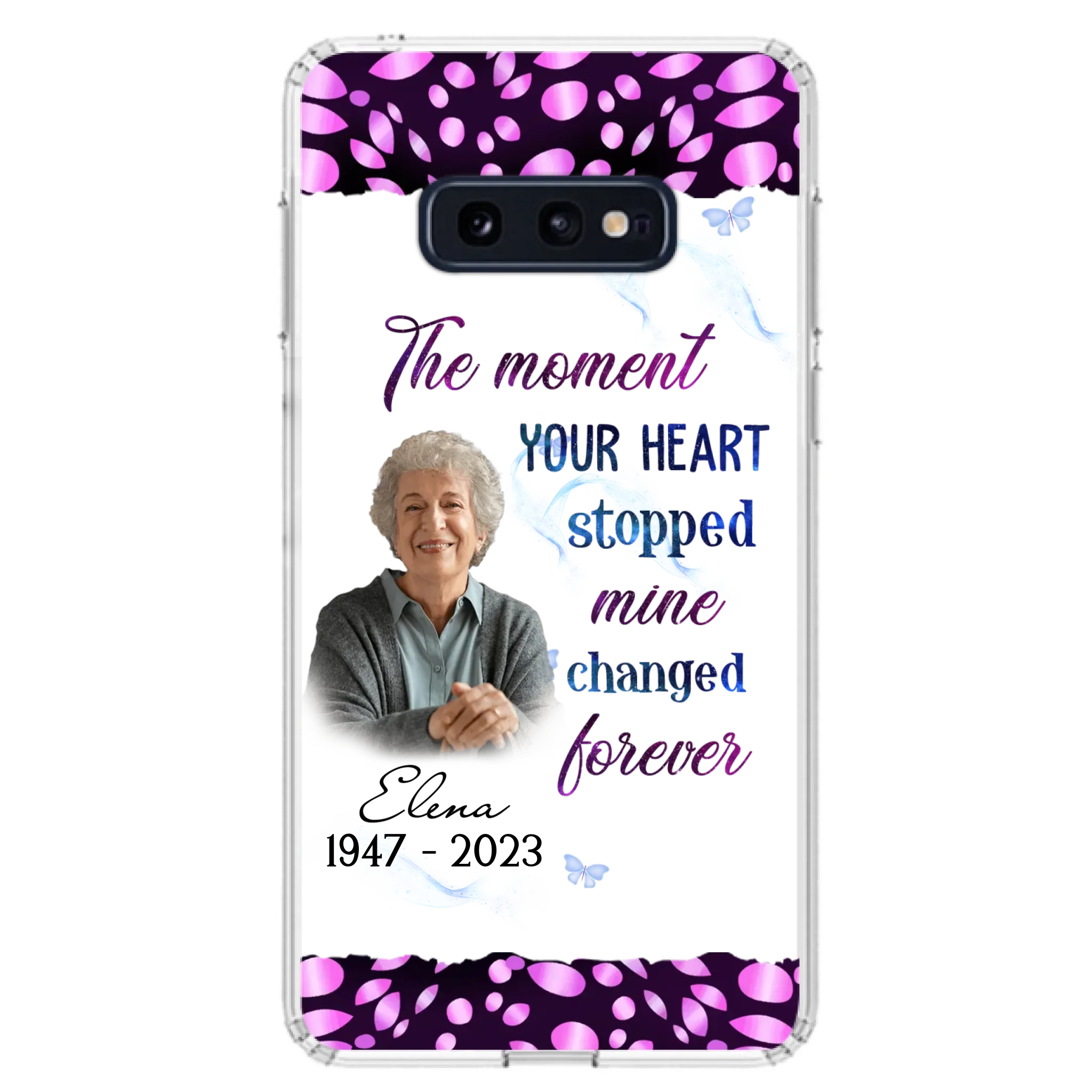 Custom Personalized Memorial Photo Phone Case - Memorial Gift For Family Member - Upload Photo - Case For iPhone/Samsung - The Moment Your Heart Stopped Mine Changed Forever