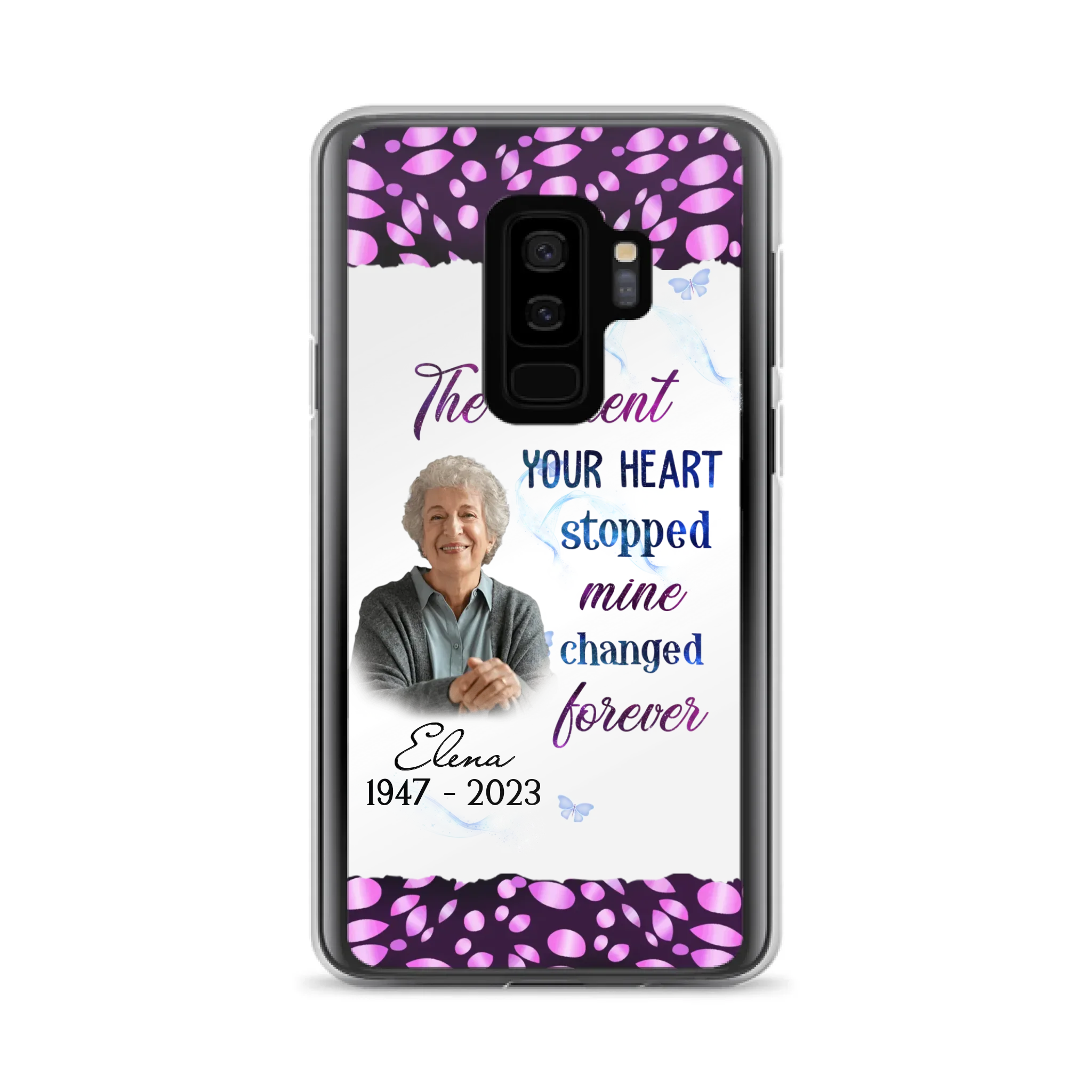 Custom Personalized Memorial Photo Phone Case - Memorial Gift For Family Member - Upload Photo - Case For iPhone/Samsung - The Moment Your Heart Stopped Mine Changed Forever