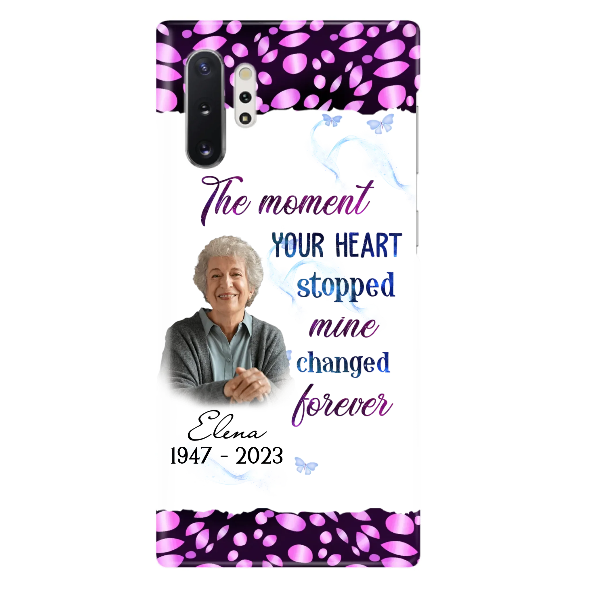 Custom Personalized Memorial Photo Phone Case - Memorial Gift For Family Member - Upload Photo - Case For iPhone/Samsung - The Moment Your Heart Stopped Mine Changed Forever