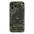 Custom Personalized Veteran Phone Case - Gift Idea For Veteran/Veterans Day - Once A Soldier Always A Soldier - Case for iPhone/Samsung