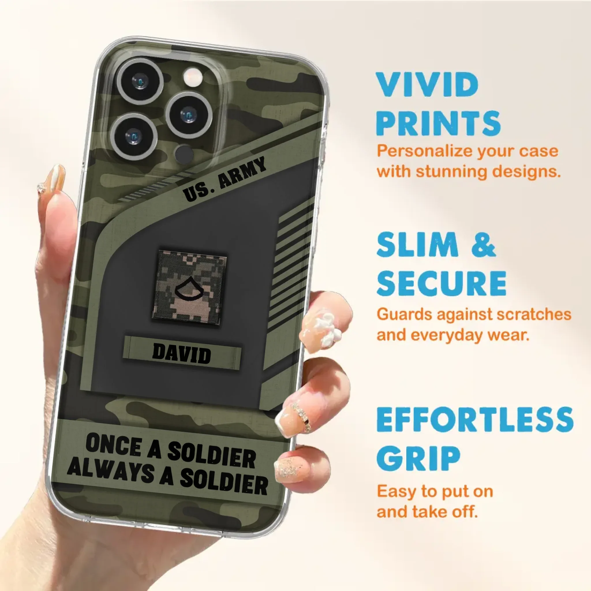 Custom Personalized Veteran Phone Case - Gift Idea For Veteran/Veterans Day - Once A Soldier Always A Soldier - Case for iPhone/Samsung
