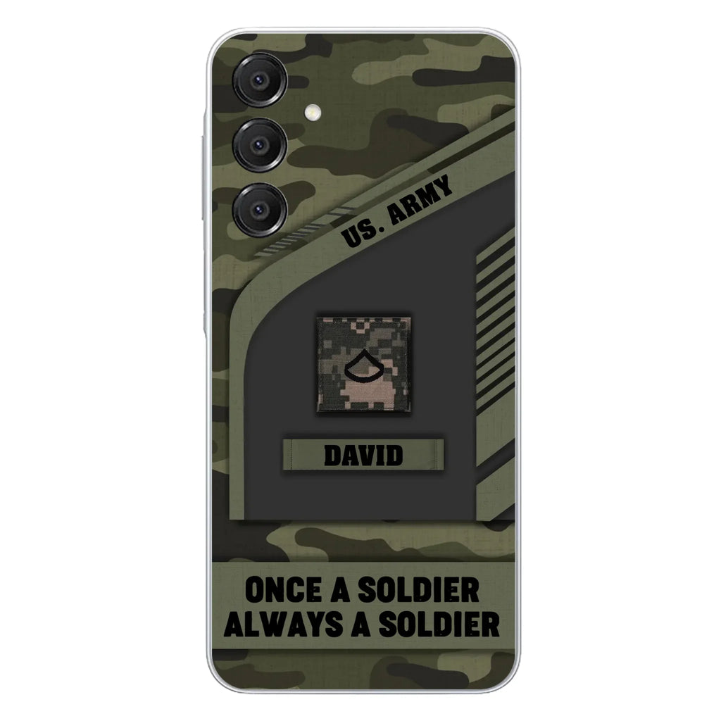 Custom Personalized Veteran Phone Case - Gift Idea For Veteran/Veterans Day - Once A Soldier Always A Soldier - Case for iPhone/Samsung