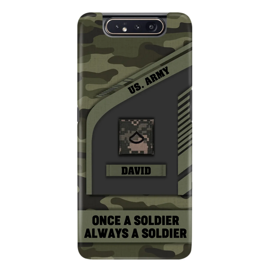 Custom Personalized Veteran Phone Case - Gift Idea For Veteran/Veterans Day - Once A Soldier Always A Soldier - Case for iPhone/Samsung