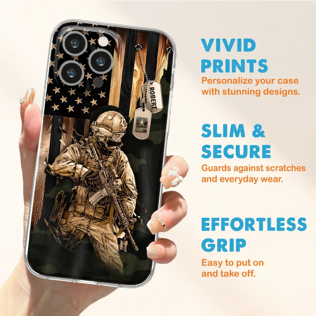Custom Personalized Veteran iPhone/ Samsung Phone Case - Gift Idea For Veteran
