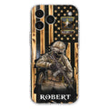 Custom Personalized Veteran US Flag Phone Case - Gift Idea For Veteran/ Soldier - Case For iPhone/ Samsung