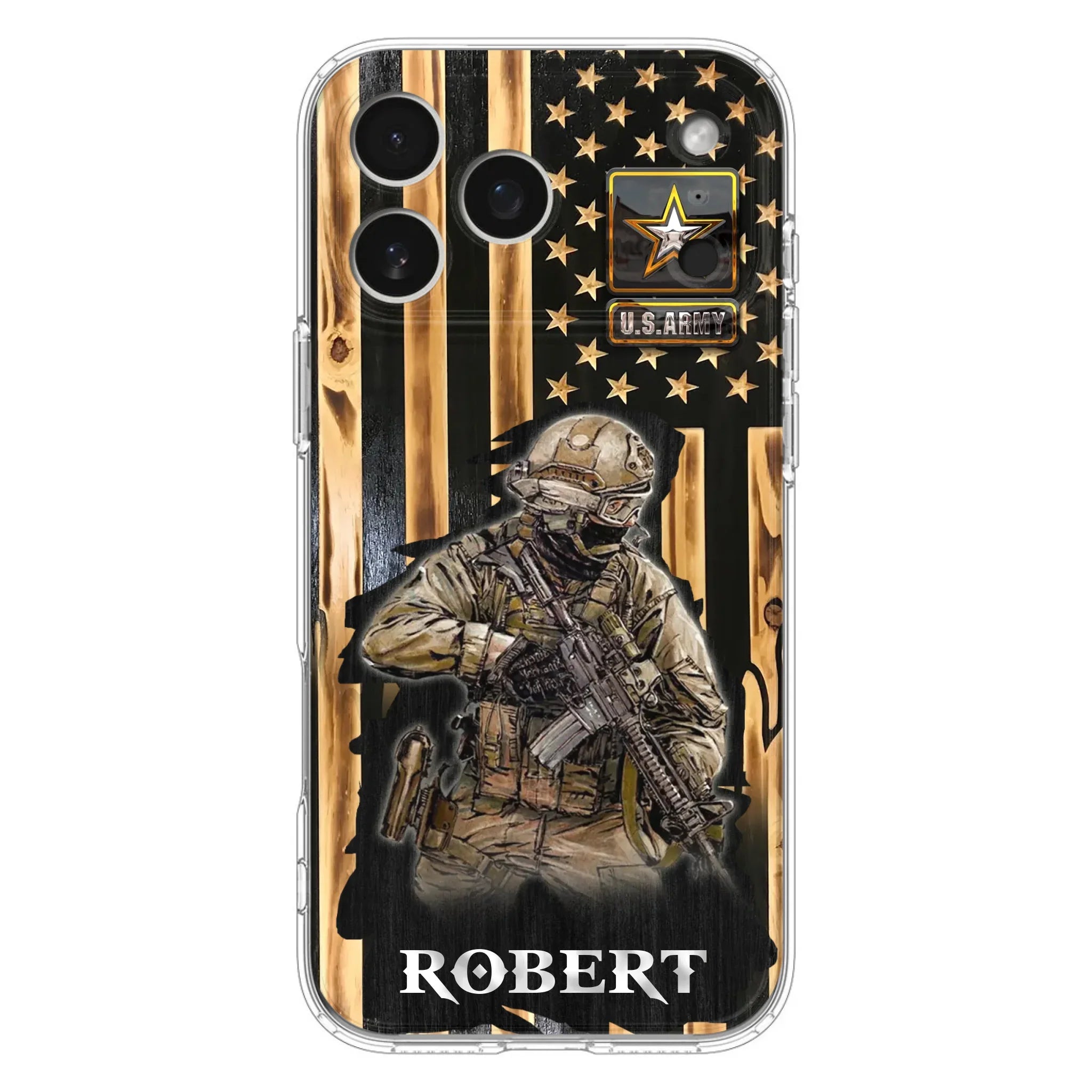 Custom Personalized Veteran US Flag Phone Case - Gift Idea For Veteran/ Soldier - Case For iPhone/ Samsung