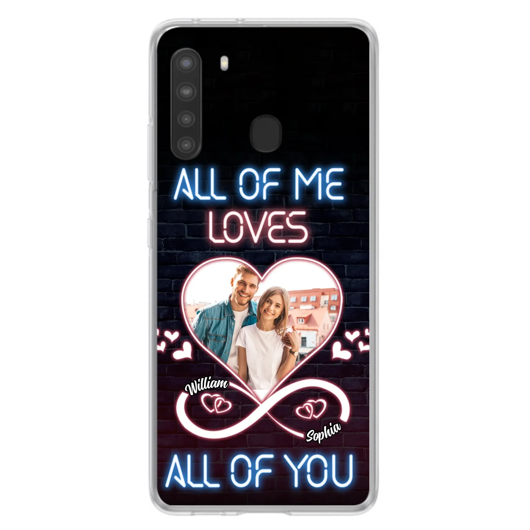 Custom Personalized Couple Photo Phone Case - Christmas Gift Idea For Couple/ Him/ Her - All Of Me Loves All Of You - Case For iPhone/Samsung