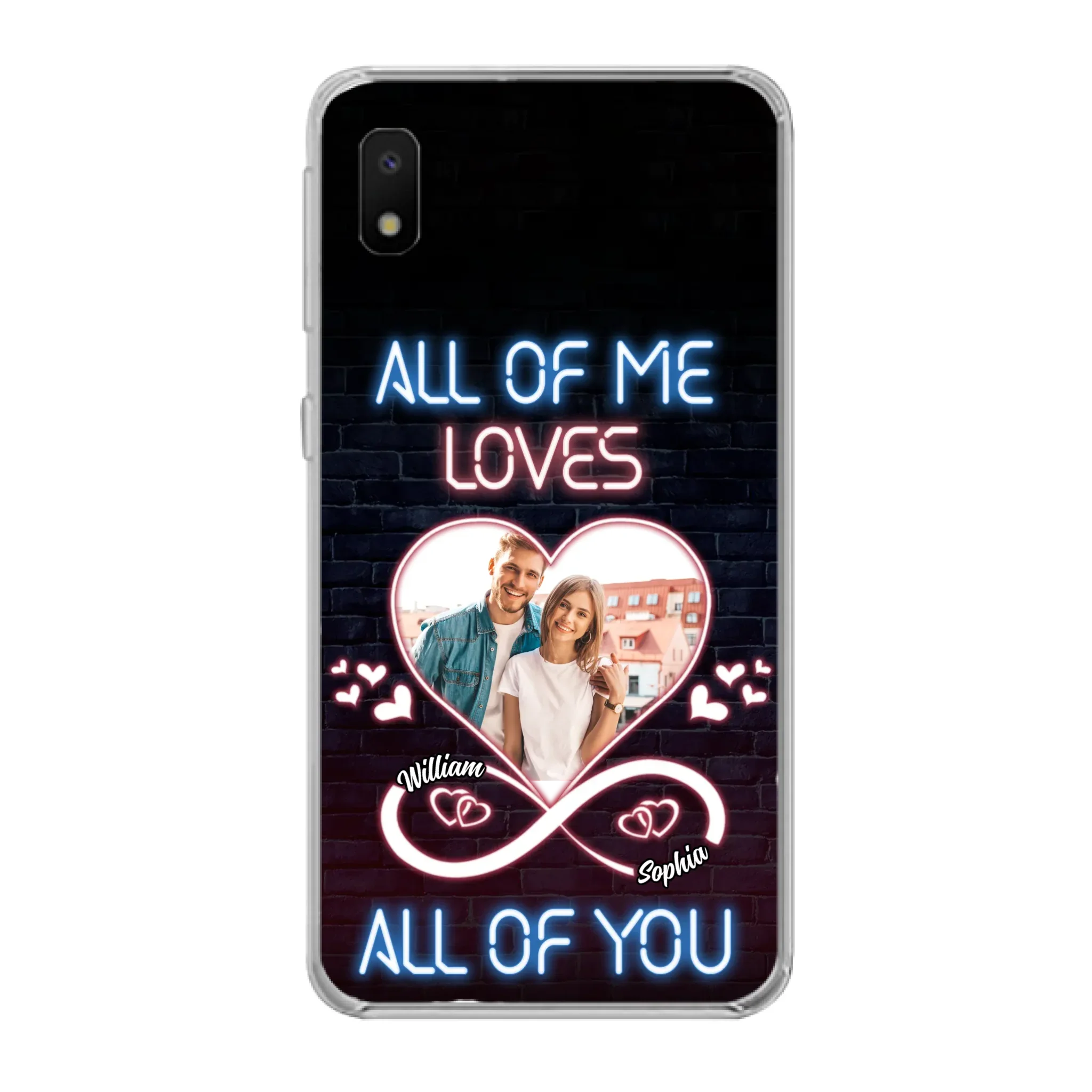 Custom Personalized Couple Photo Phone Case - Christmas Gift Idea For Couple/ Him/ Her - All Of Me Loves All Of You - Case For iPhone/Samsung