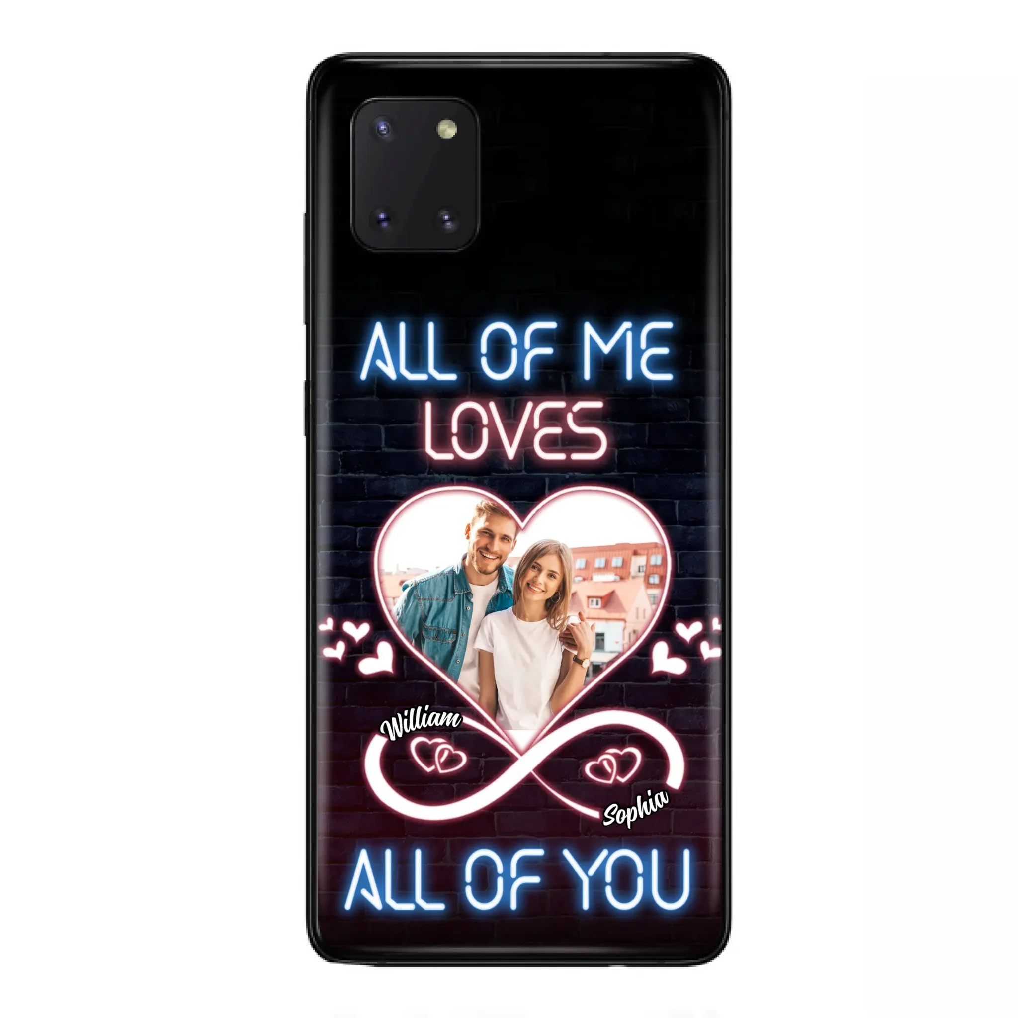 Custom Personalized Couple Photo Phone Case - Christmas Gift Idea For Couple/ Him/ Her - All Of Me Loves All Of You - Case For iPhone/Samsung