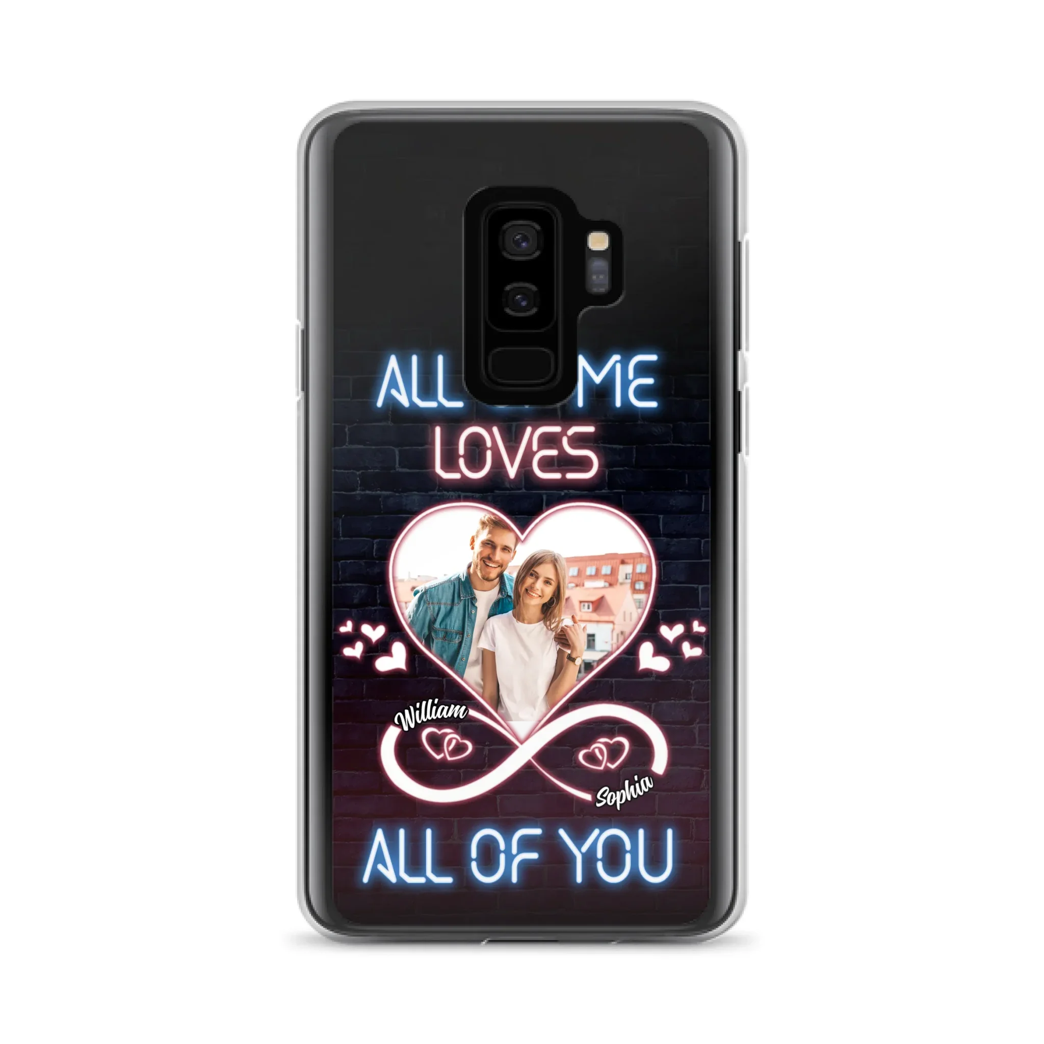 Custom Personalized Couple Photo Phone Case - Christmas Gift Idea For Couple/ Him/ Her - All Of Me Loves All Of You - Case For iPhone/Samsung