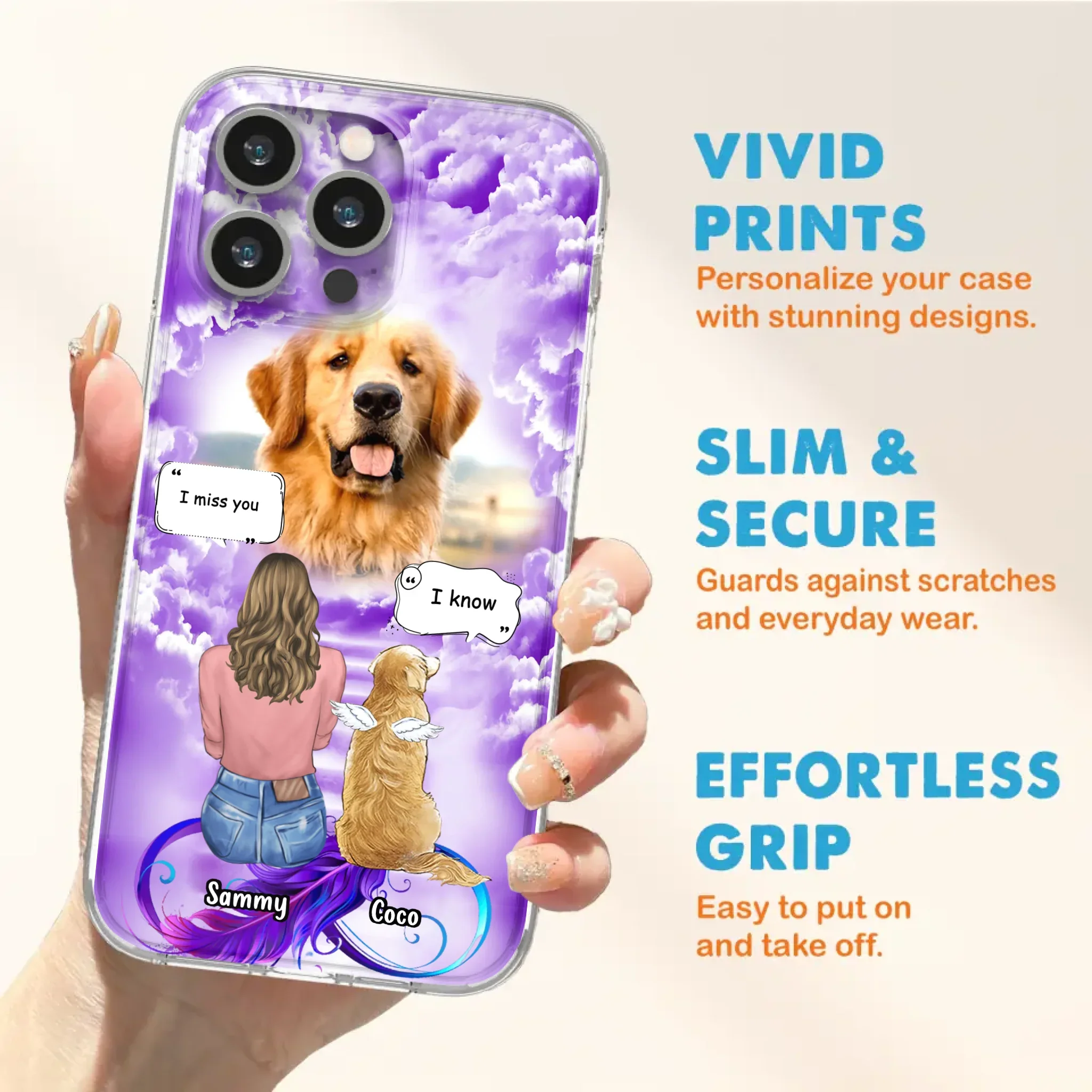 Custom Personalized Memorial Pet iPhone/ Samsung Case - Upload Photo - Memorial Gift Idea For Dog/Cat/Rabbit Lover