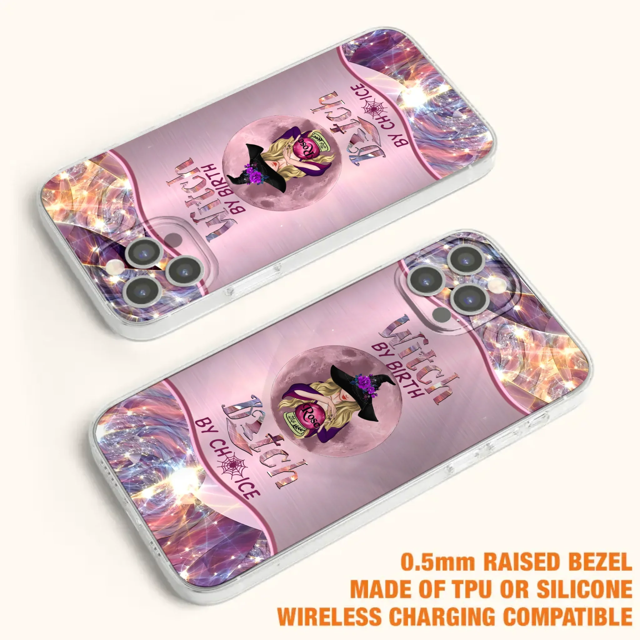 Personalized Witch Phone Case - Halloween Gift Idea For Witch Lovers - Case For iPhone/Samsung  - Witch By Birth Bitch By Choice