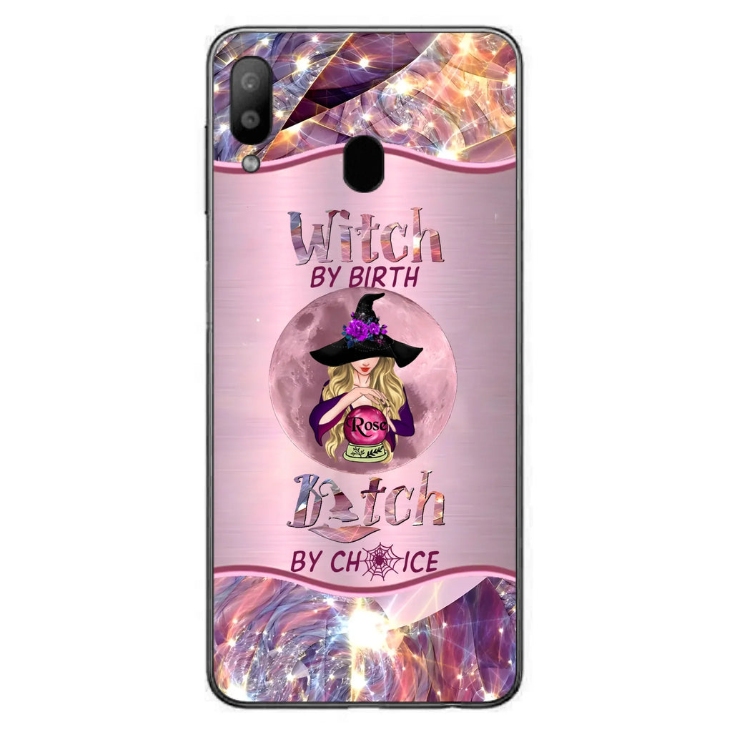 Personalized Witch Phone Case - Halloween Gift Idea For Witch Lovers - Case For iPhone/Samsung  - Witch By Birth Bitch By Choice