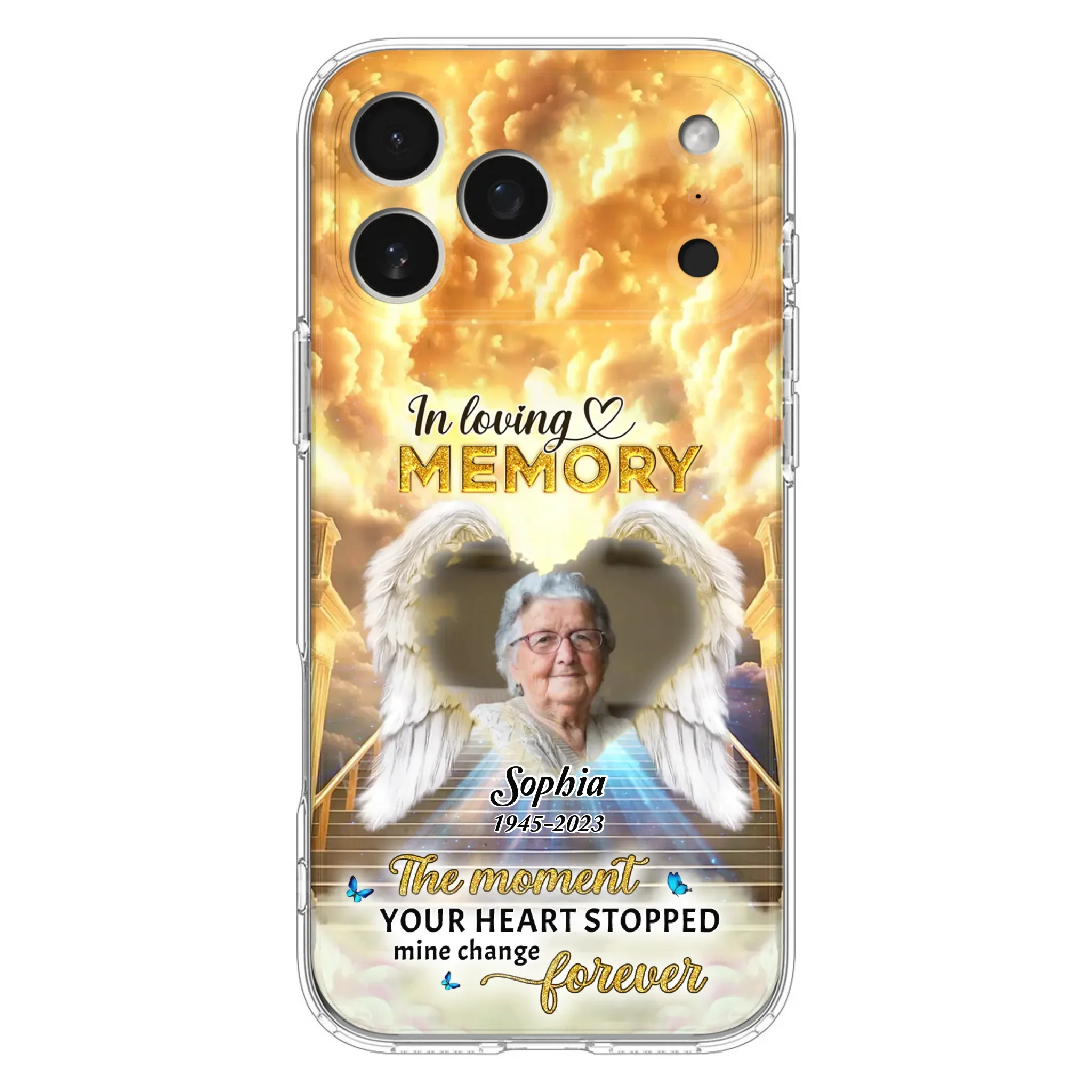 The Moment Your Heart Stopped Mine Changed Forever - Personalized Memorial iPhone/ Samsung Case - Upload Photo - Memorial Gift Idea