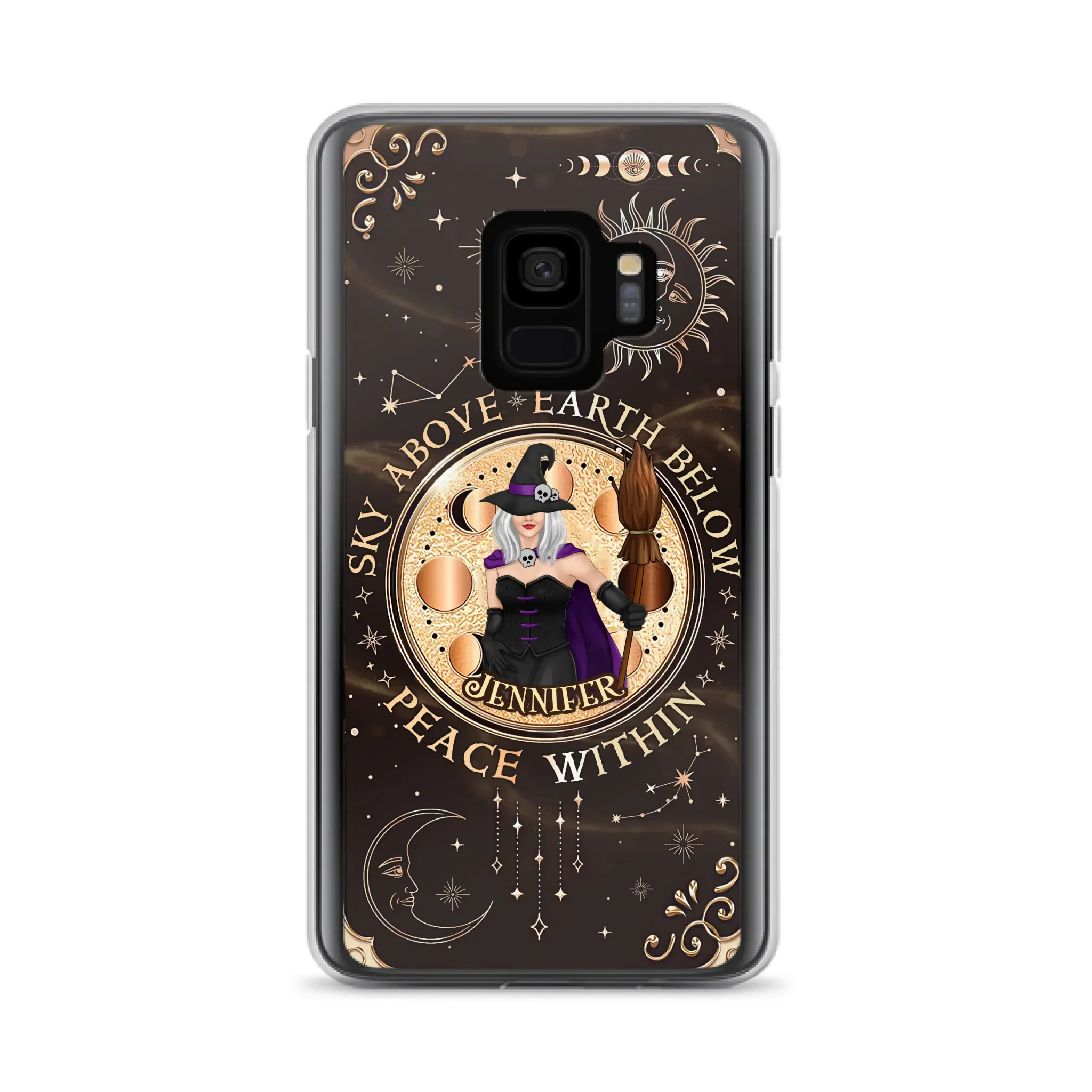 Custom Personalized Witch Phone Case - Halloween Gift Idea For Girl - Wiccan Decor/Pagan Decor - As Above So Below - Cases For iPhone And Samsung
