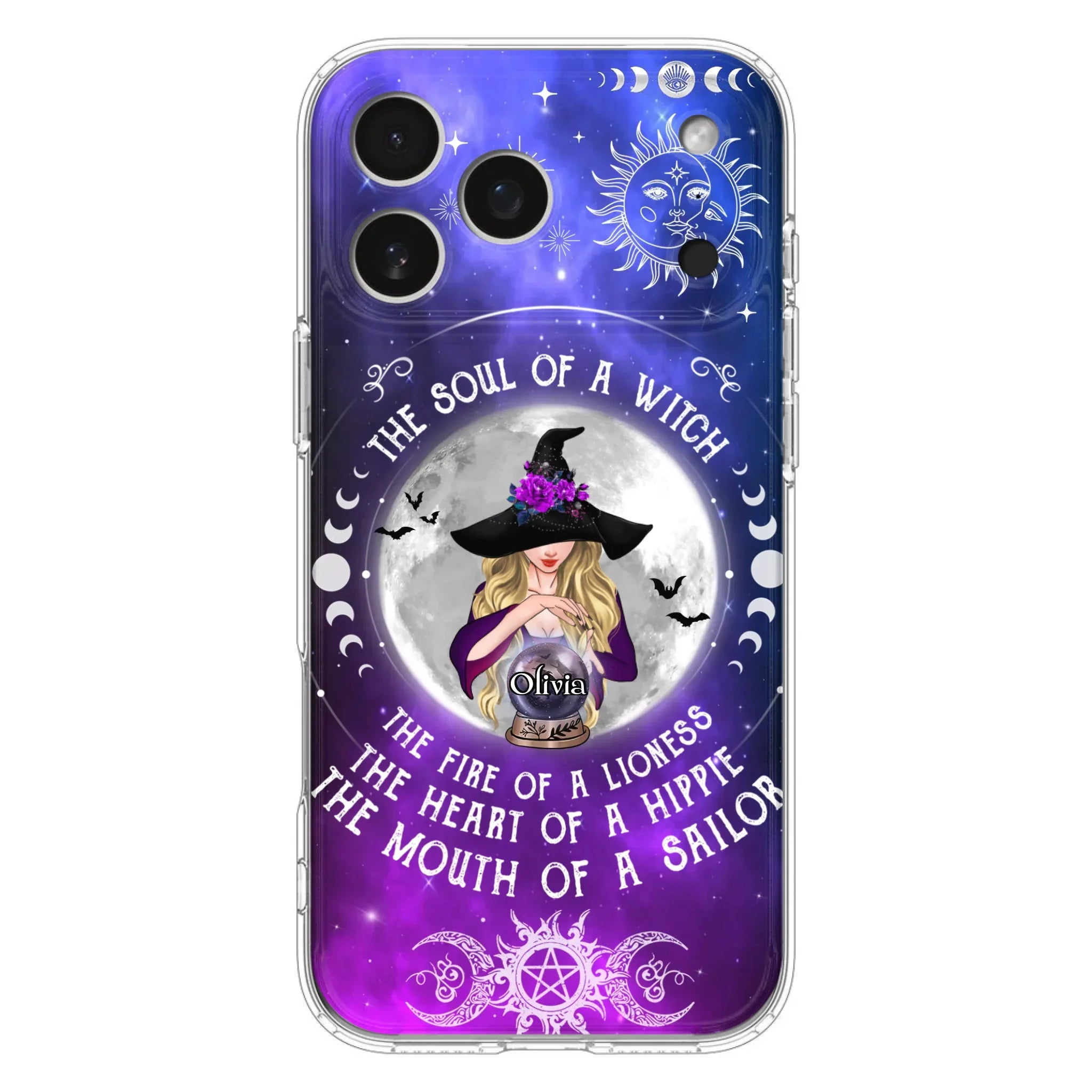 Personalized Witch Phone Case - Halloween Gift Idea For Witch Lovers - The Soul Of A Witch - Case For iPhone/Samsung