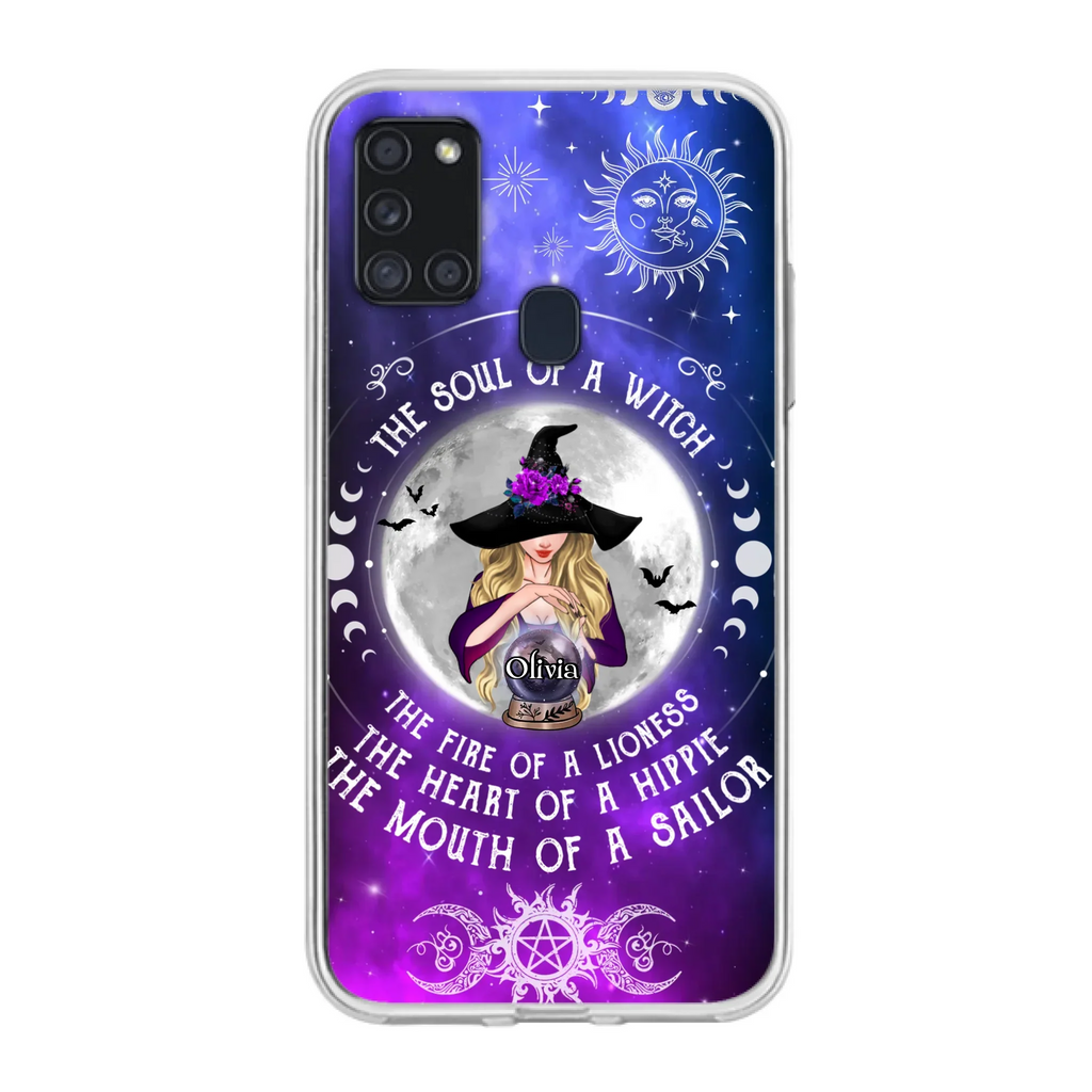 Personalized Witch Phone Case - Halloween Gift Idea For Witch Lovers - The Soul Of A Witch - Case For iPhone/Samsung