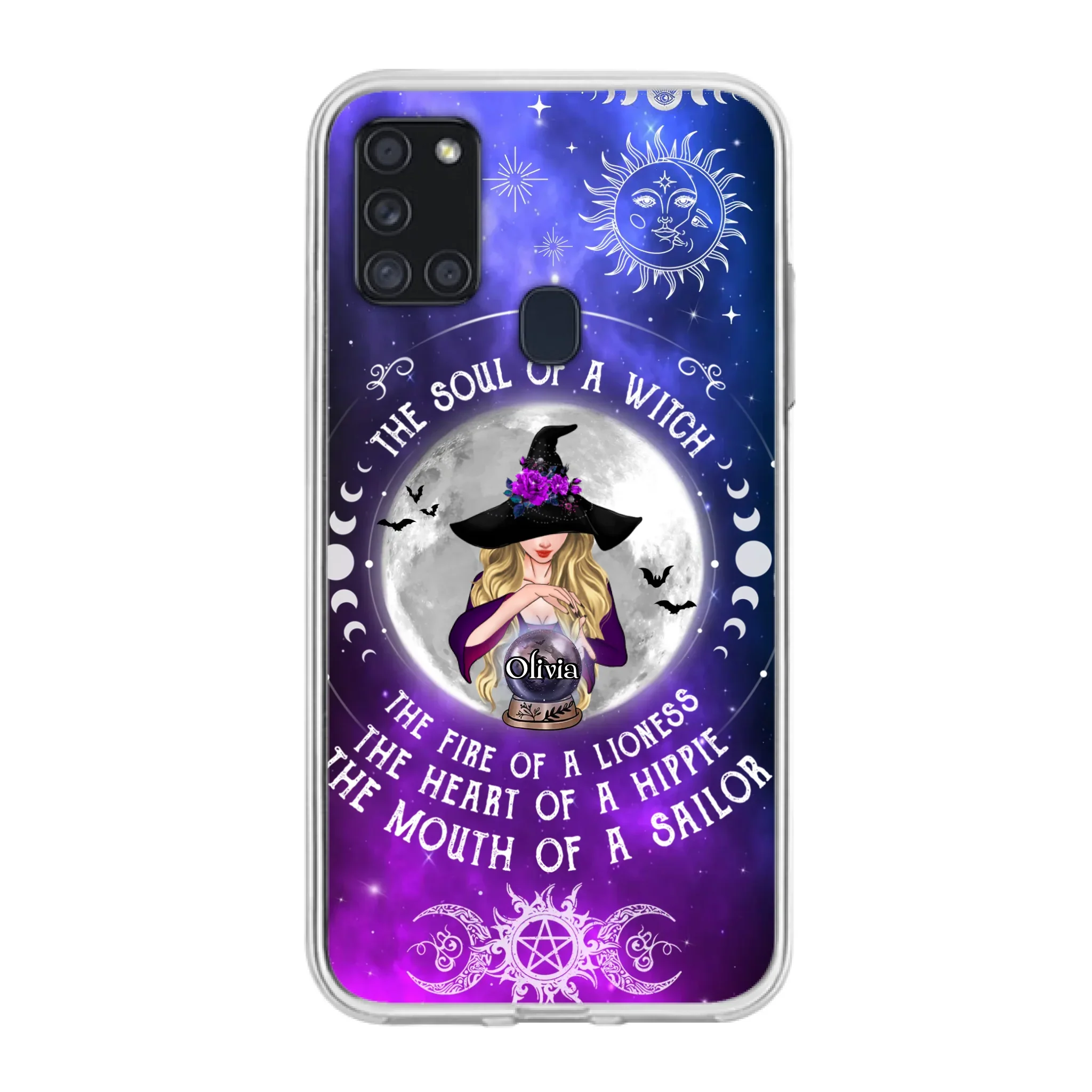 Personalized Witch Phone Case - Halloween Gift Idea For Witch Lovers - The Soul Of A Witch - Case For iPhone/Samsung