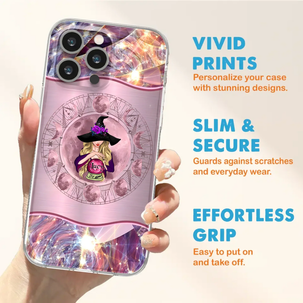 Personalized Witch Phone Case - Halloween Gift Idea For Witch Lovers - Case For iPhone/Samsung