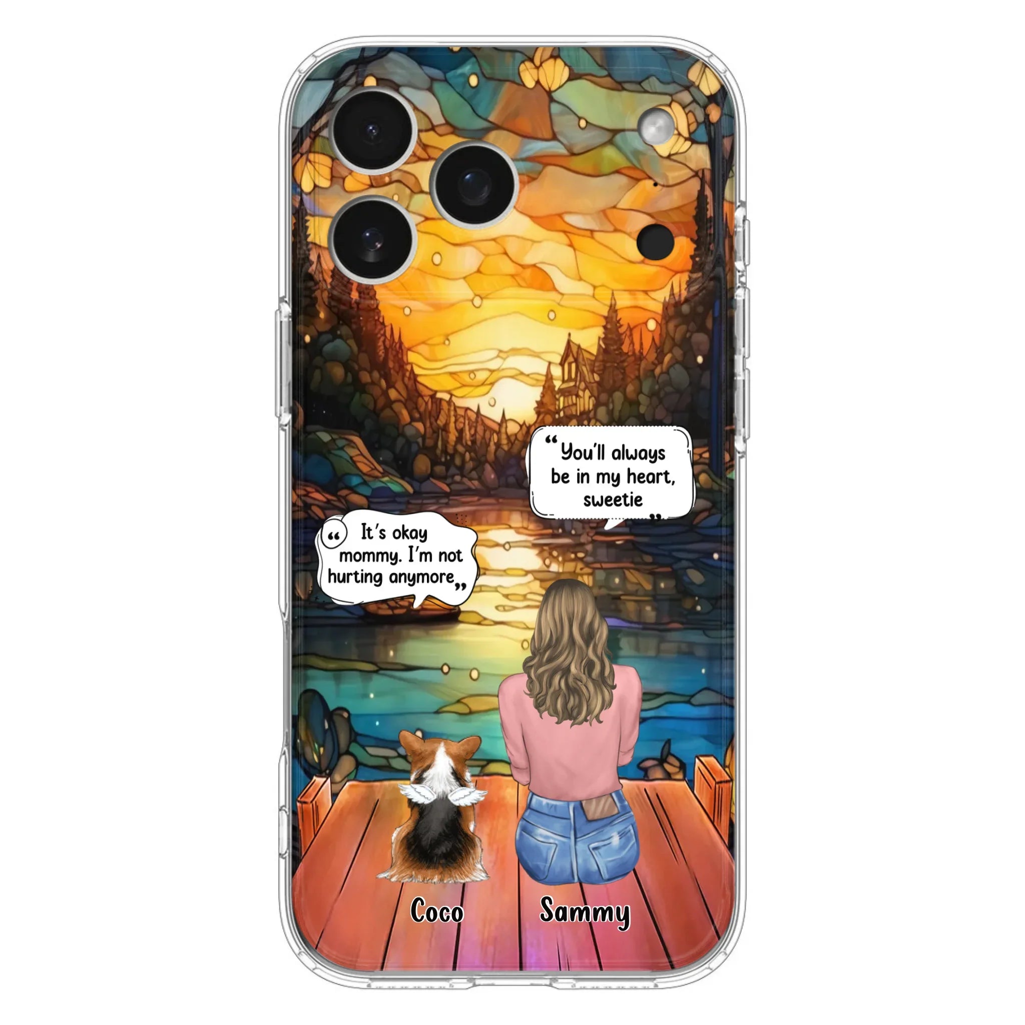 Personalized Memorial Pet Phone Case - Memorial Gift Idea For Dog/Cat/Rabbits Owners - You'll Always Be In My Heart, Sweetie - Case For iPhone/Samsung