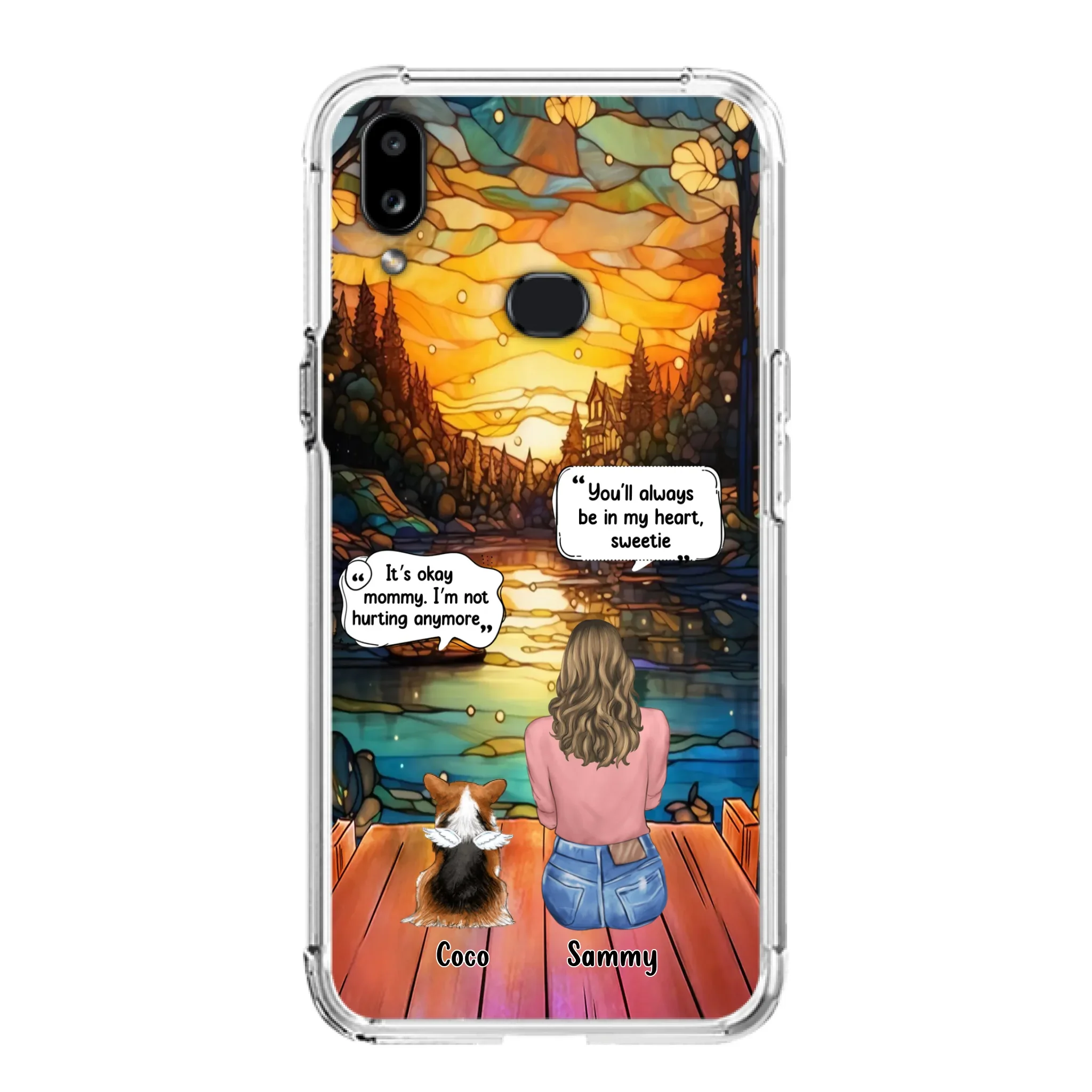 Personalized Memorial Pet Phone Case - Memorial Gift Idea For Dog/Cat/Rabbits Owners - You'll Always Be In My Heart, Sweetie - Case For iPhone/Samsung