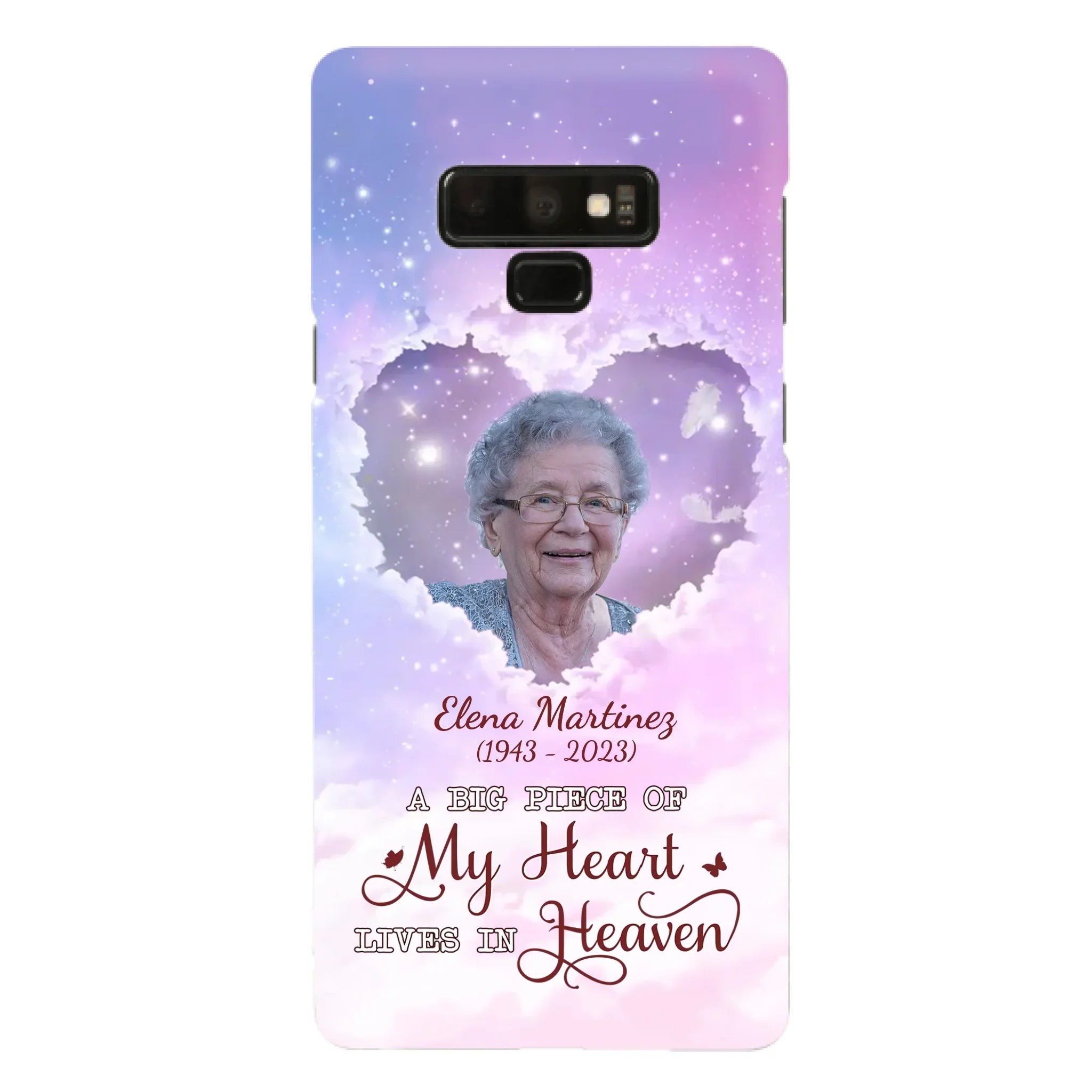 Custom Personalized Memorial Photo Phone Case - Memorial Gift For Family Member - Upload Photo - Case For iPhone/Samsung - A Big Piece Of My Heart Lives In Heaven
