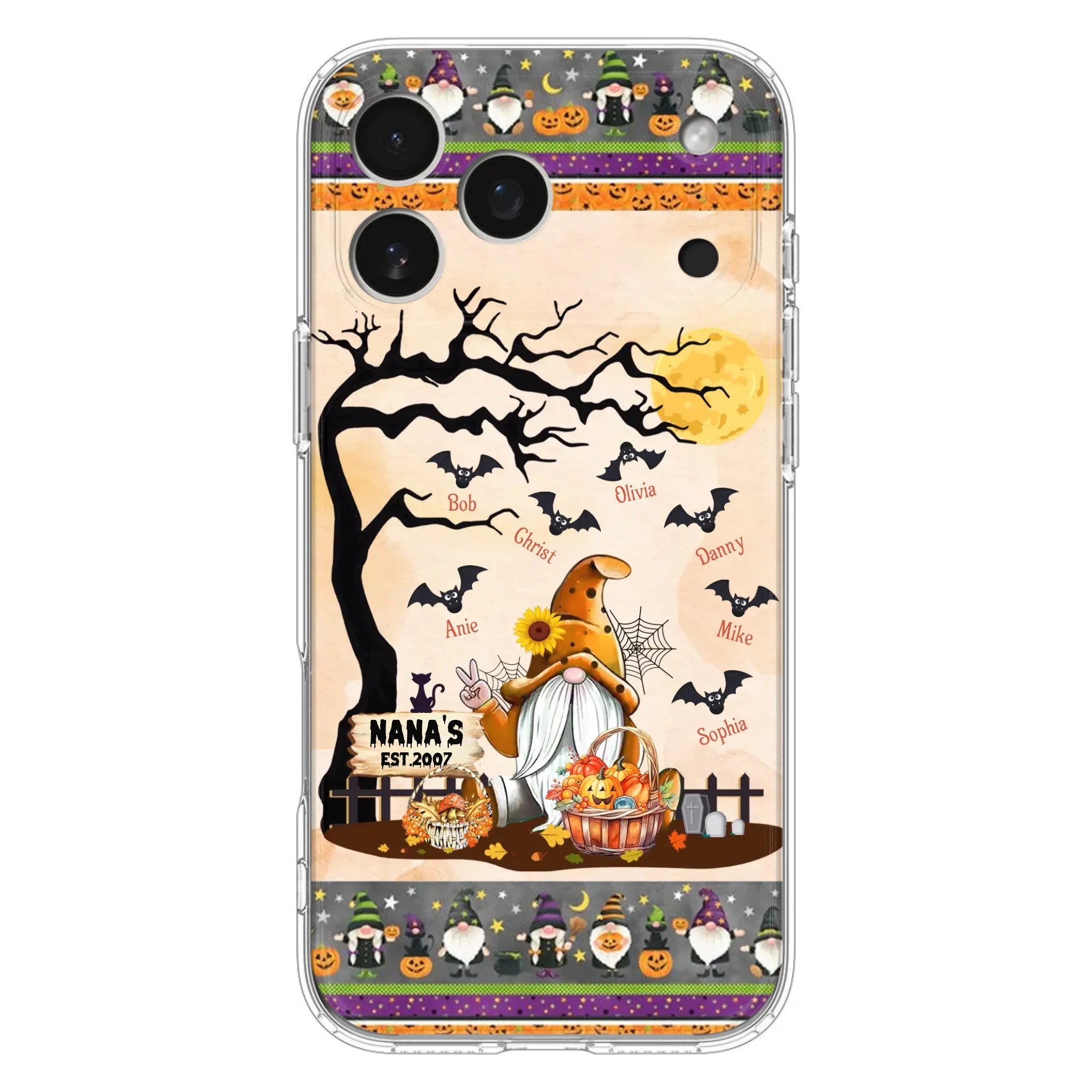 Custom Personalized Boo Grandma Phone Case - Halloween Gift For Grandma - Upto 7 Kids - Case For iPhone/ Samsung