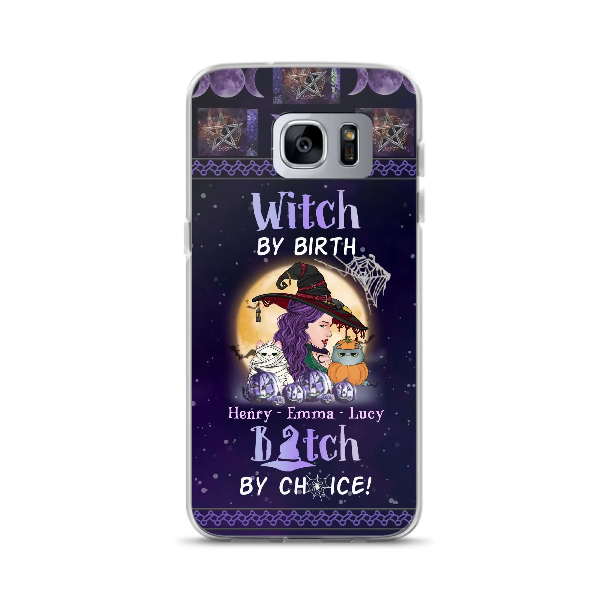 Personalized Witch Mom Phone Case - Gift Idea For Halloween/Witch/Pet Lovers - Witch By Birth Bitch By Choice - Case For iPhone/Samsung