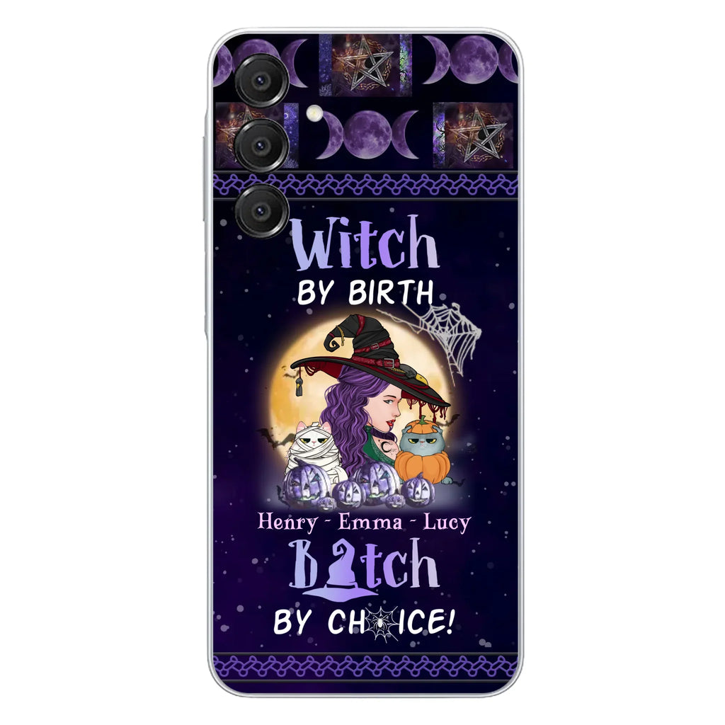 Personalized Witch Mom Phone Case - Gift Idea For Halloween/Witch/Pet Lovers - Witch By Birth Bitch By Choice - Case For iPhone/Samsung