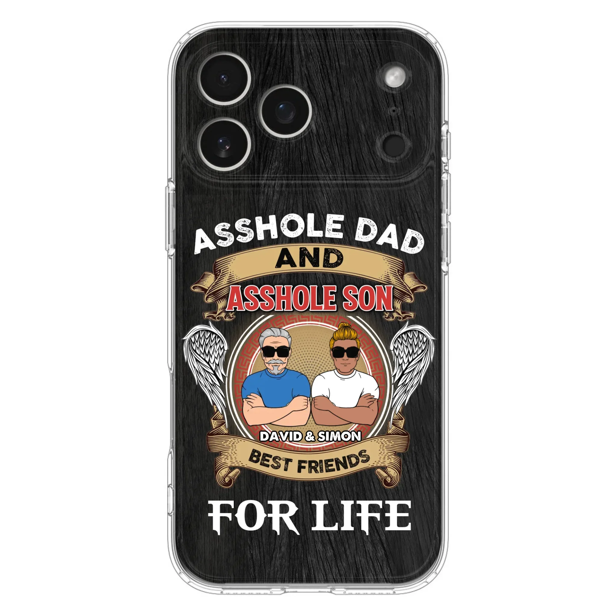 Custom Personalized Dad And Son Phone Case - Funny Gift Idea for Dad from Son - Asshole Dad And Asshole Son Best Friends For Life - Case for iPhone/Samsung