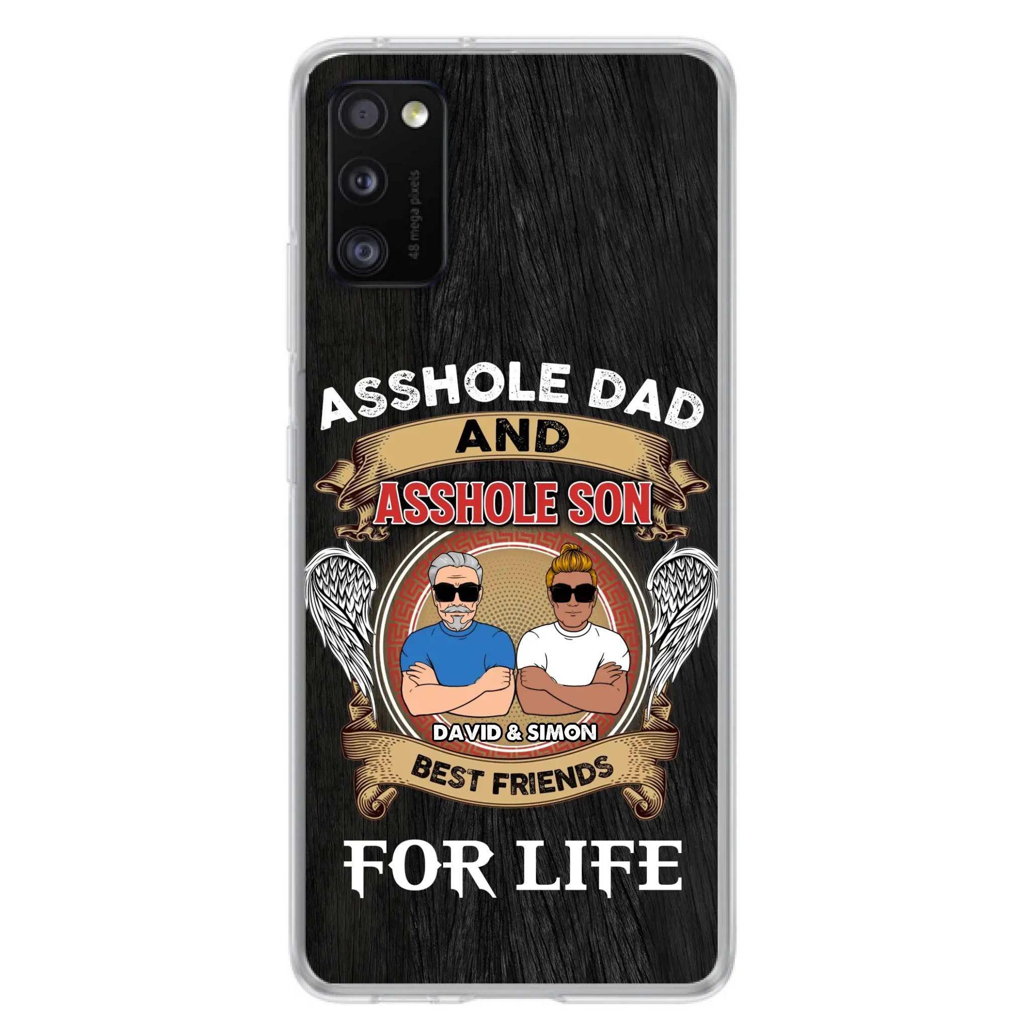 Custom Personalized Dad And Son Phone Case - Funny Gift Idea for Dad from Son - Asshole Dad And Asshole Son Best Friends For Life - Case for iPhone/Samsung