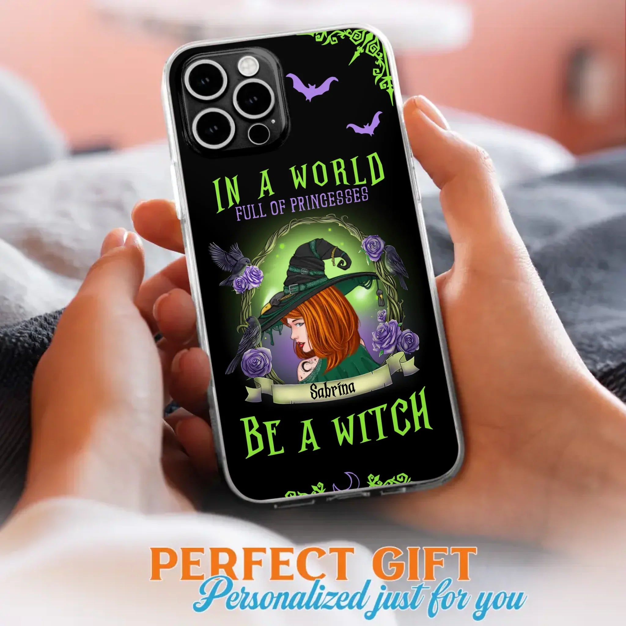 Personalized Witch Phone Case - Gift Idea For Witch Lover/Halloween - In A World Full Of Princesses Be A Witch - Case For iPhone/Samsung