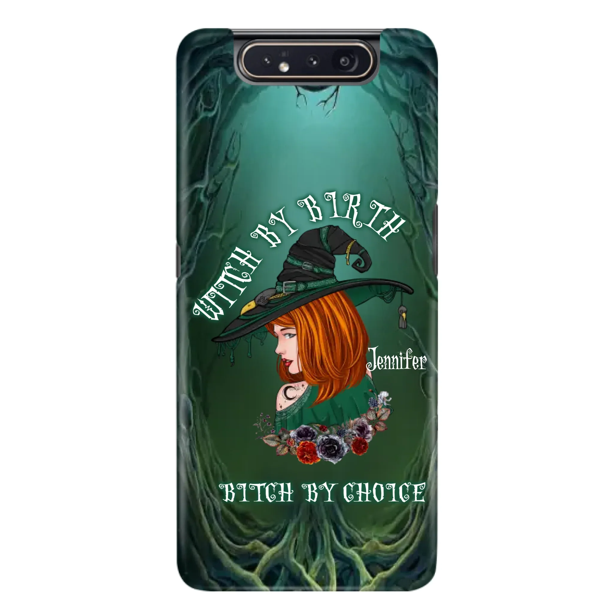 Custom Personalized Witch Phone Case - Gift Idea For Halloween - Witch By Birth Bitch By Choice - Case For iPhone/Samsung