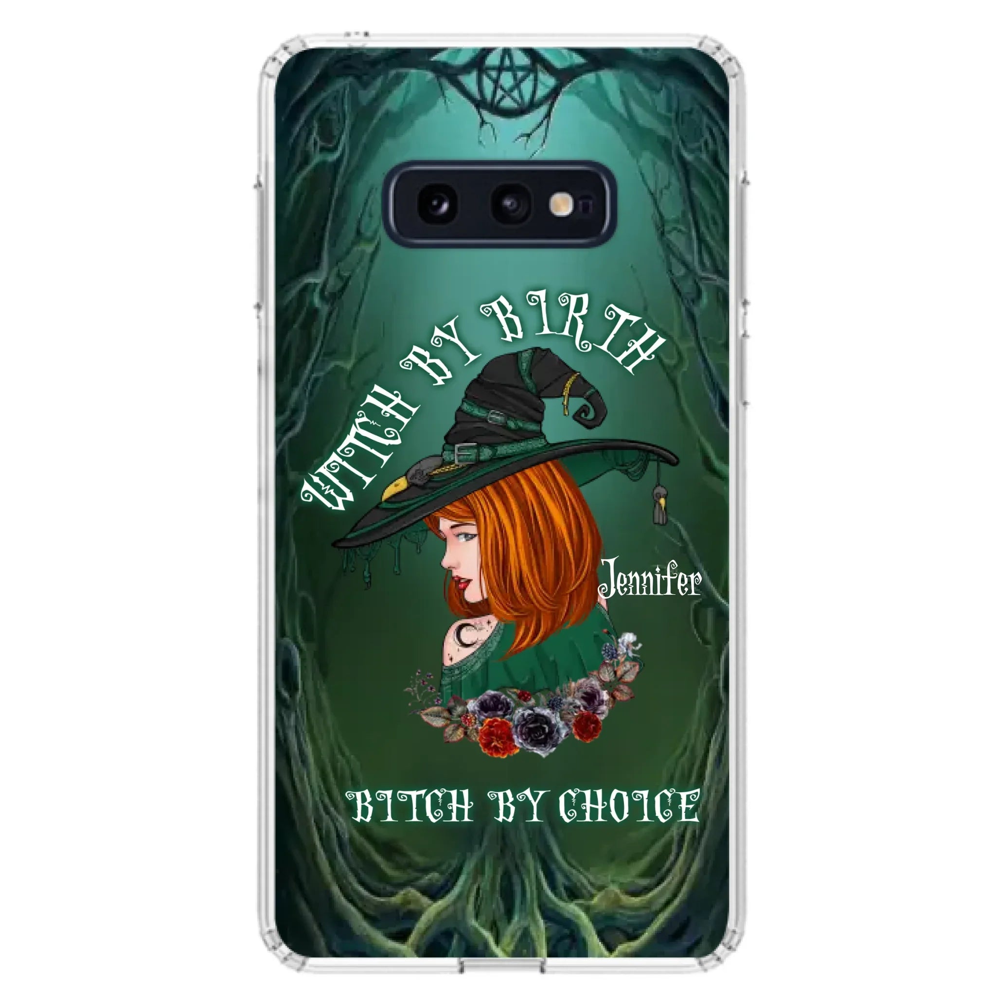 Custom Personalized Witch Phone Case - Gift Idea For Halloween - Witch By Birth Bitch By Choice - Case For iPhone/Samsung