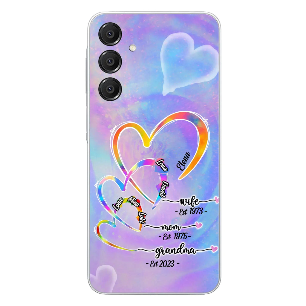 Personalized Mom Phone Case - Gift Idea For Mom/Grandma - Upto 4 Children/5 Grandchildren - Cases For iPhone/Samsung