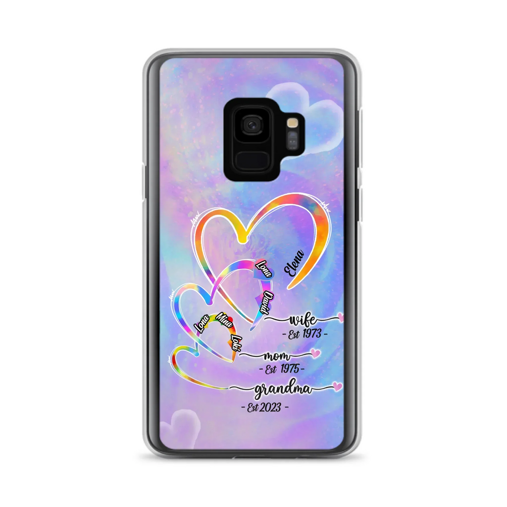 Personalized Mom Phone Case - Gift Idea For Mom/Grandma - Upto 4 Children/5 Grandchildren - Cases For iPhone/Samsung