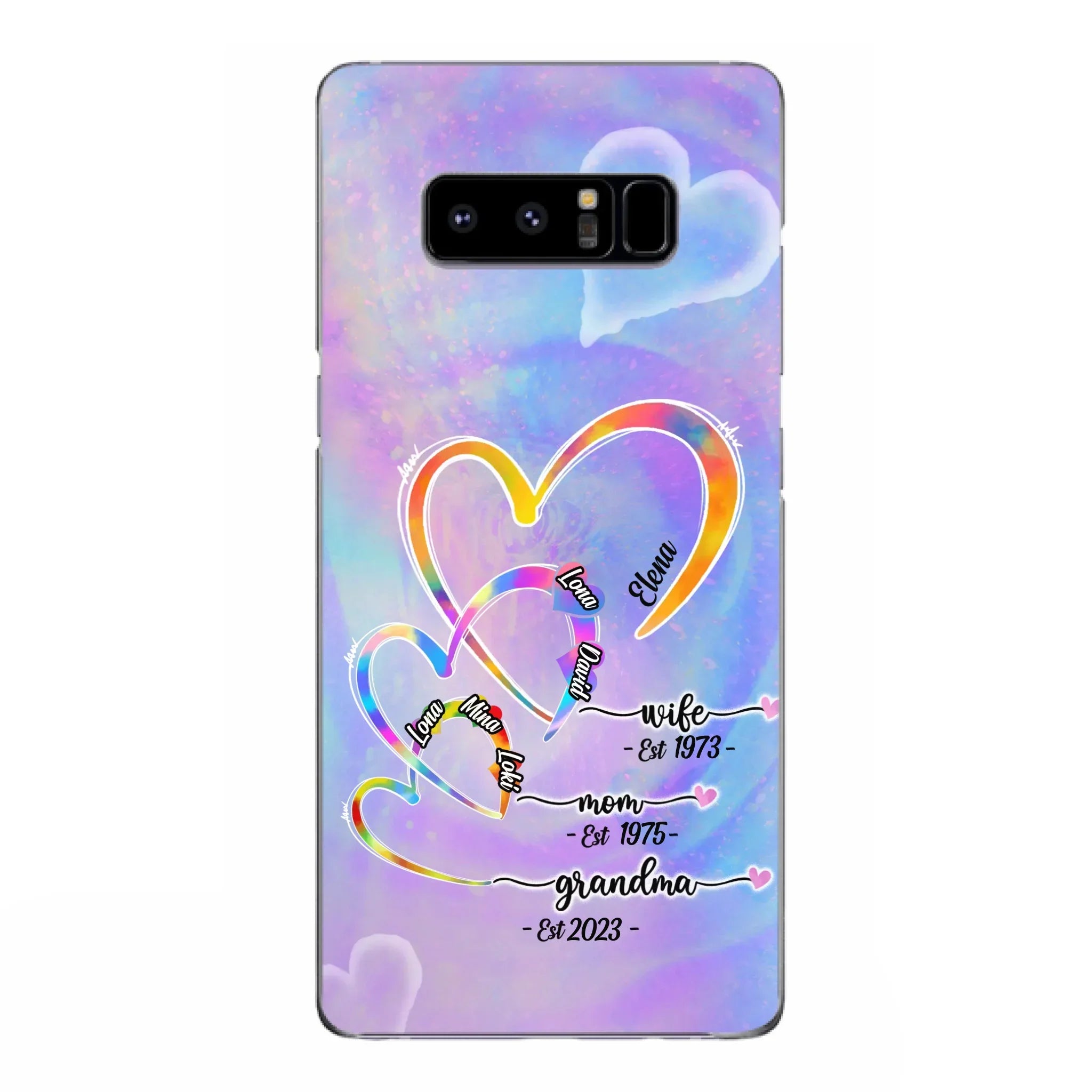 Personalized Mom Phone Case - Gift Idea For Mom/Grandma - Upto 4 Children/5 Grandchildren - Cases For iPhone/Samsung