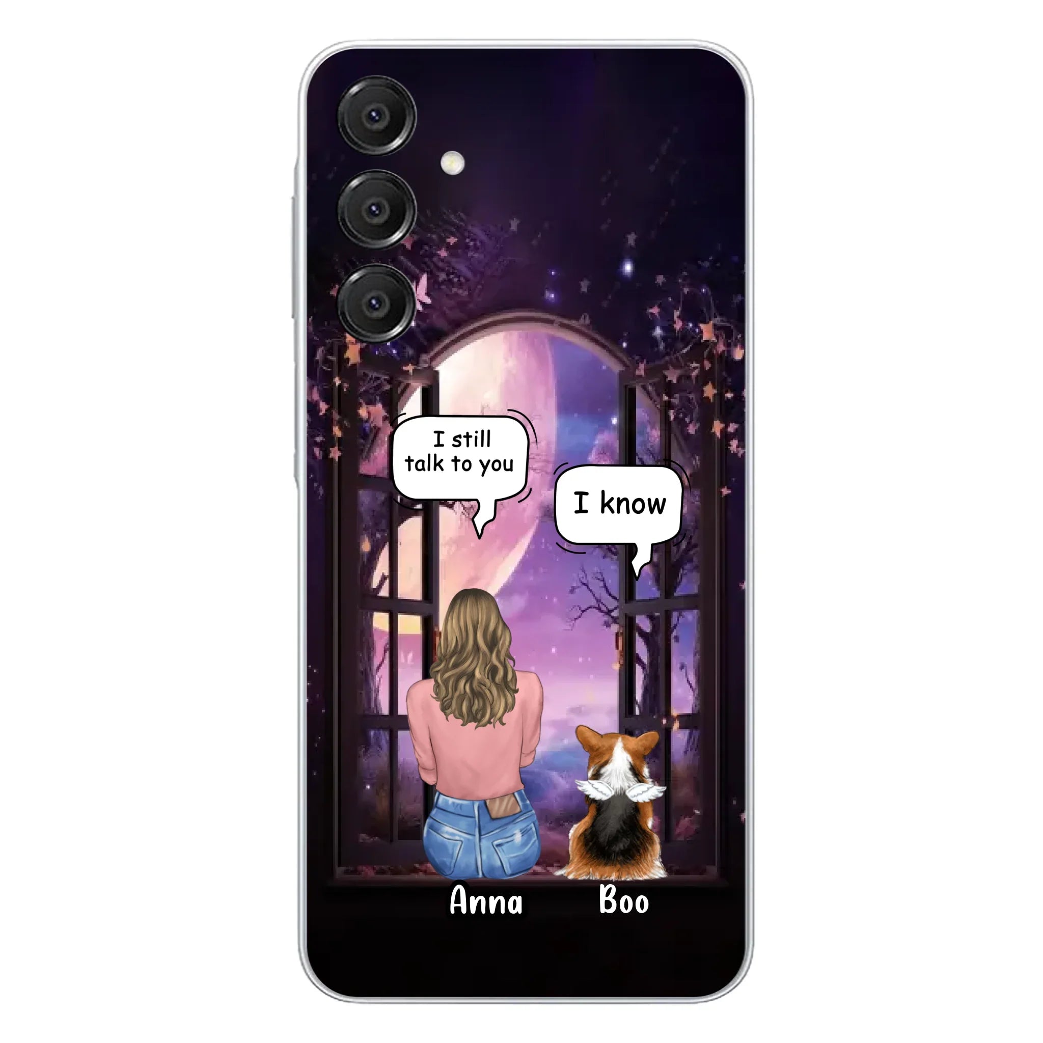 Custom Personalized Memorial Pet Phone Case - Upto 4 Dogs/Cats/Rabbits - Memorial Gift Idea for Dog/Cat/Rabbit Owners - Case For iPhone/Samsung