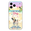 Custom Personalized Dog Mom Phone Case - Upto 6 Dogs - Gift Idea for Dog Lovers - A Girl And Her Dog A Bond That Can't Be Broken - Case for iPhone/Samsung
