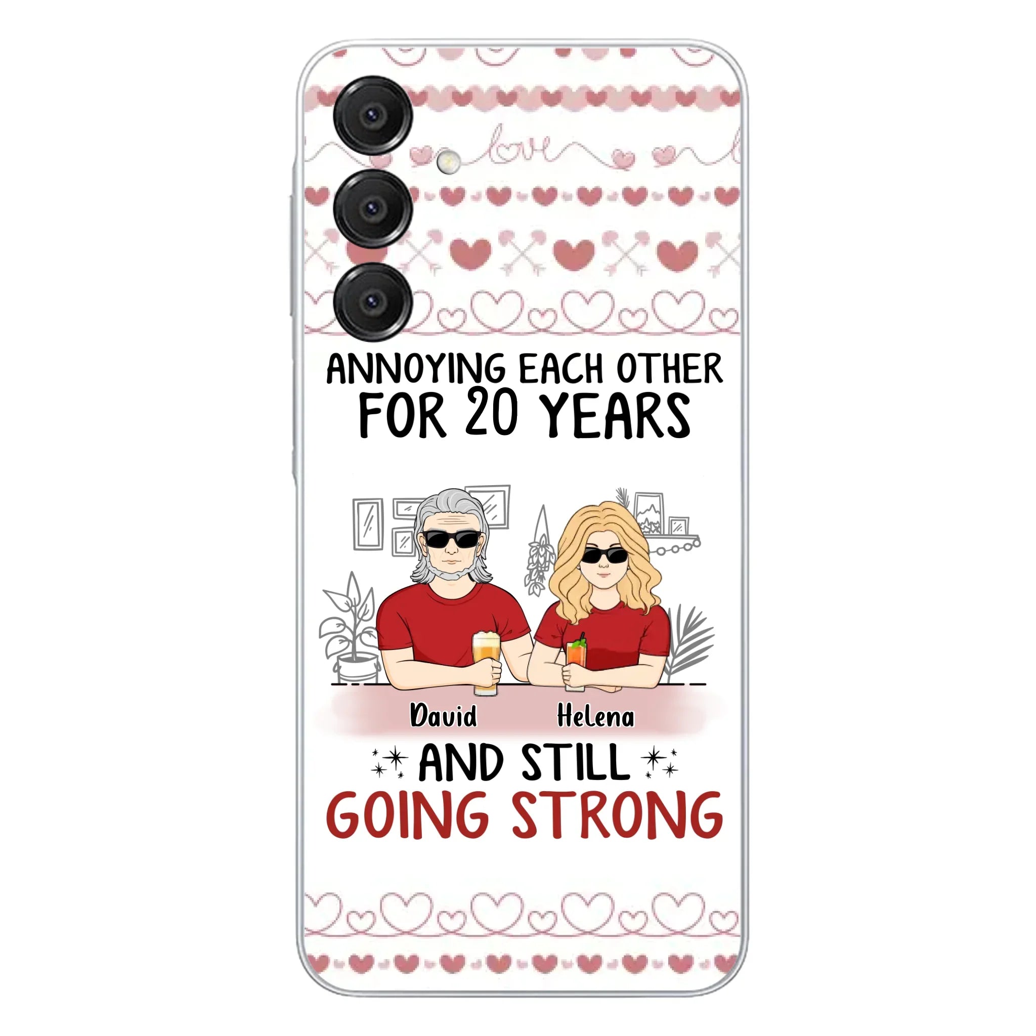 Custom Personalized Couple Phone Case - Best Gift Idea For Couple/Husband/Father's Day - Annoying Each Other For 20 Years And Still Going Strong - Case For iPhone/Samsung
