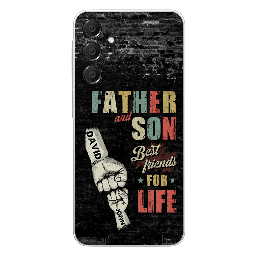 Custom Personalized Father Phone Case - Upto 5 Children - Father's Day Gift Idea from Sons/Daughters - Father And Son/Daughter Best Friends For Life - Case for iPhone/Samsung