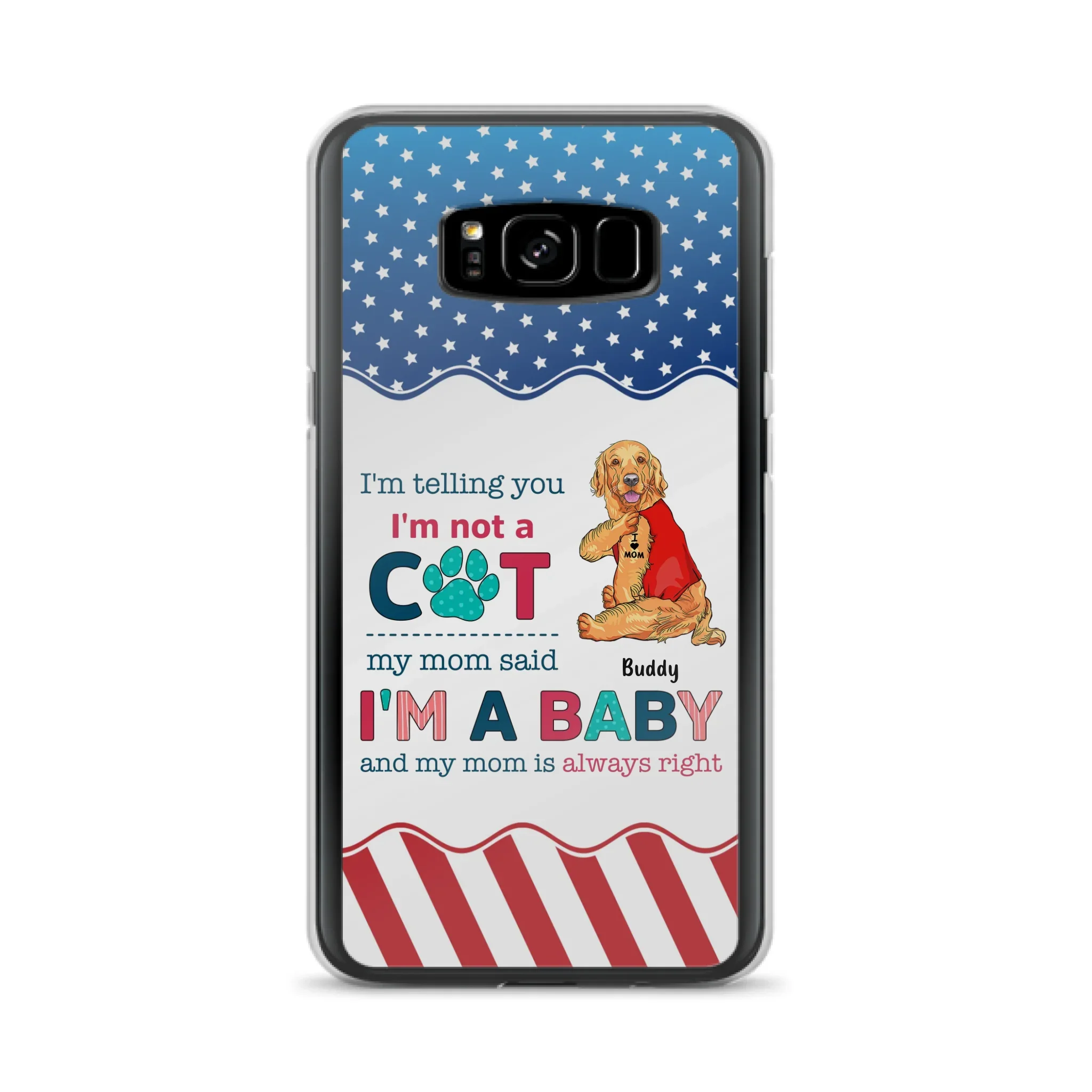 Custom Personalized Pet Phone Case - Gift Idea for Dog/Cat Owners - I'm Telling You I'm Not A Dog - Case for iPhone/Samsung