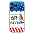 Custom Personalized Pet Phone Case - Independence Day Gift Idea for Dog/Cat Owners - I'm Telling You I'm Not A Dog - Case for iPhone/Samsung