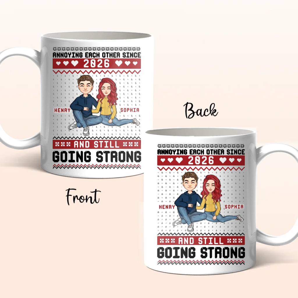 Personalized Couple Coffee Mug - Anniversary Gift Idea For Couple - Annoying Each Other Since 2026 And Still Going Strong