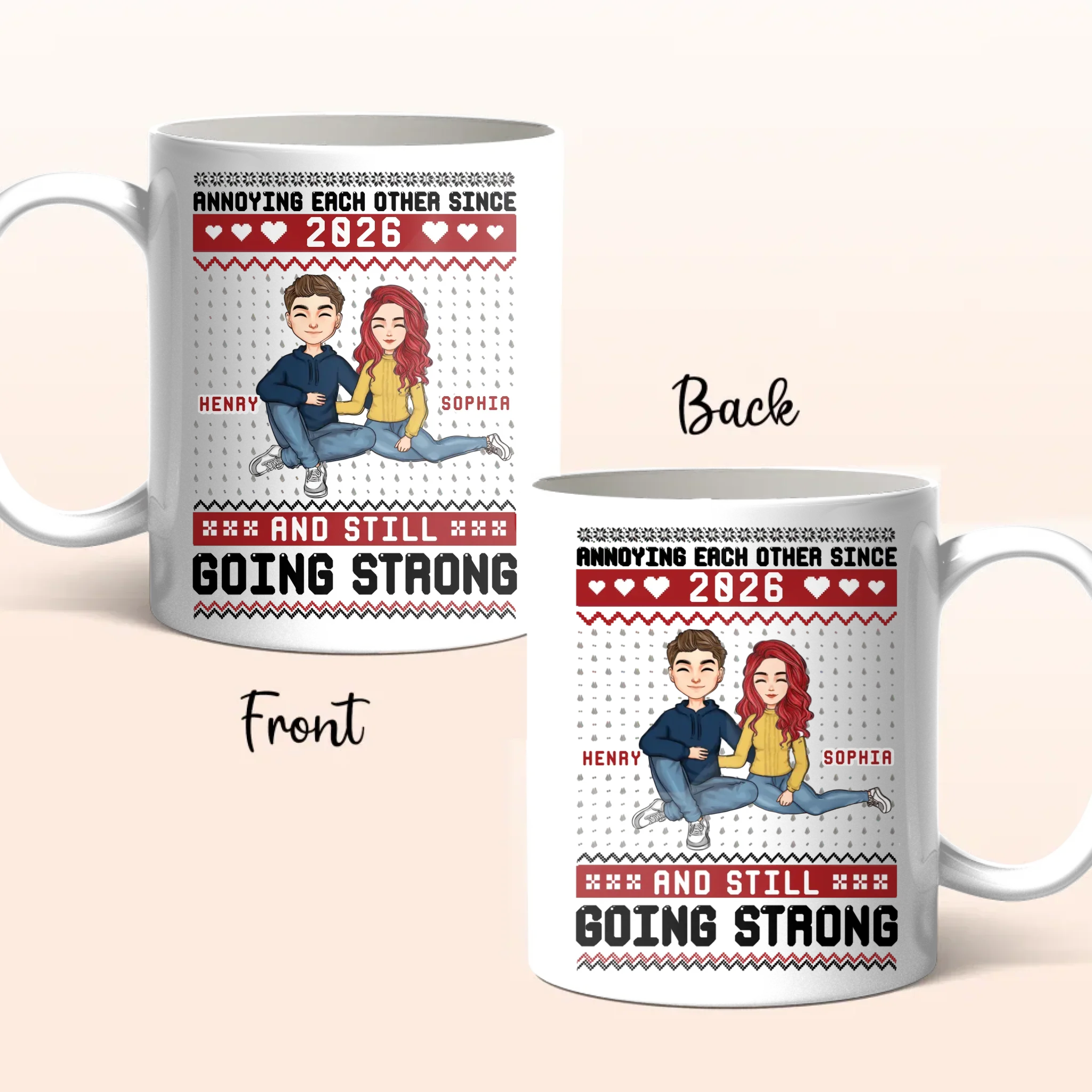 Personalized Couple Coffee Mug - Anniversary Gift Idea For Couple - Annoying Each Other Since 2026 And Still Going Strong