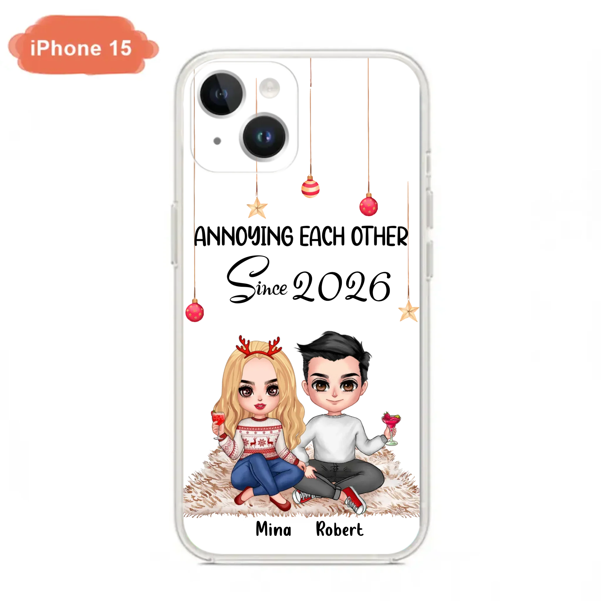 Custom Personalized Couple Phone Case - Christmas  Gift Idea For Couple - Annoying Each Other Since 2026 - Case for iPhone/Samsung
