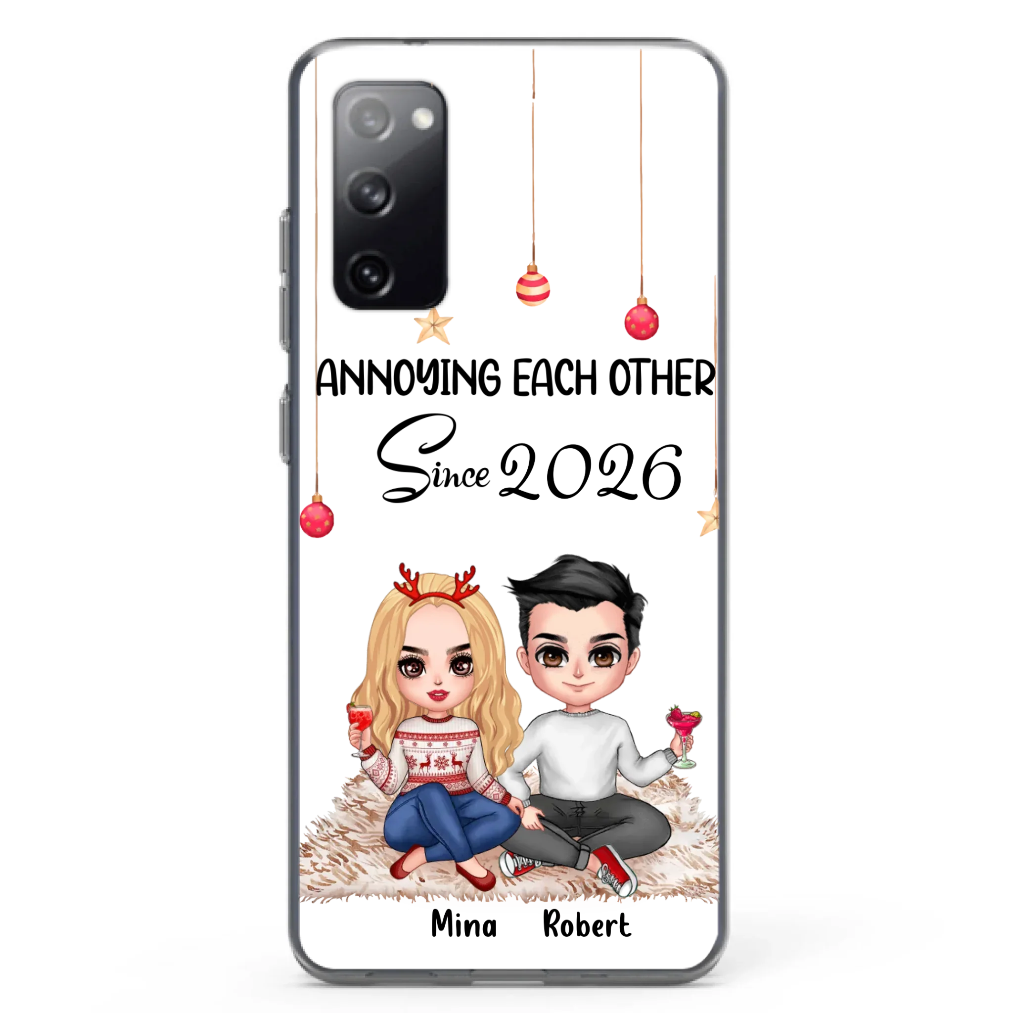 Custom Personalized Couple Phone Case - Christmas  Gift Idea For Couple - Annoying Each Other Since 2026 - Case for iPhone/Samsung