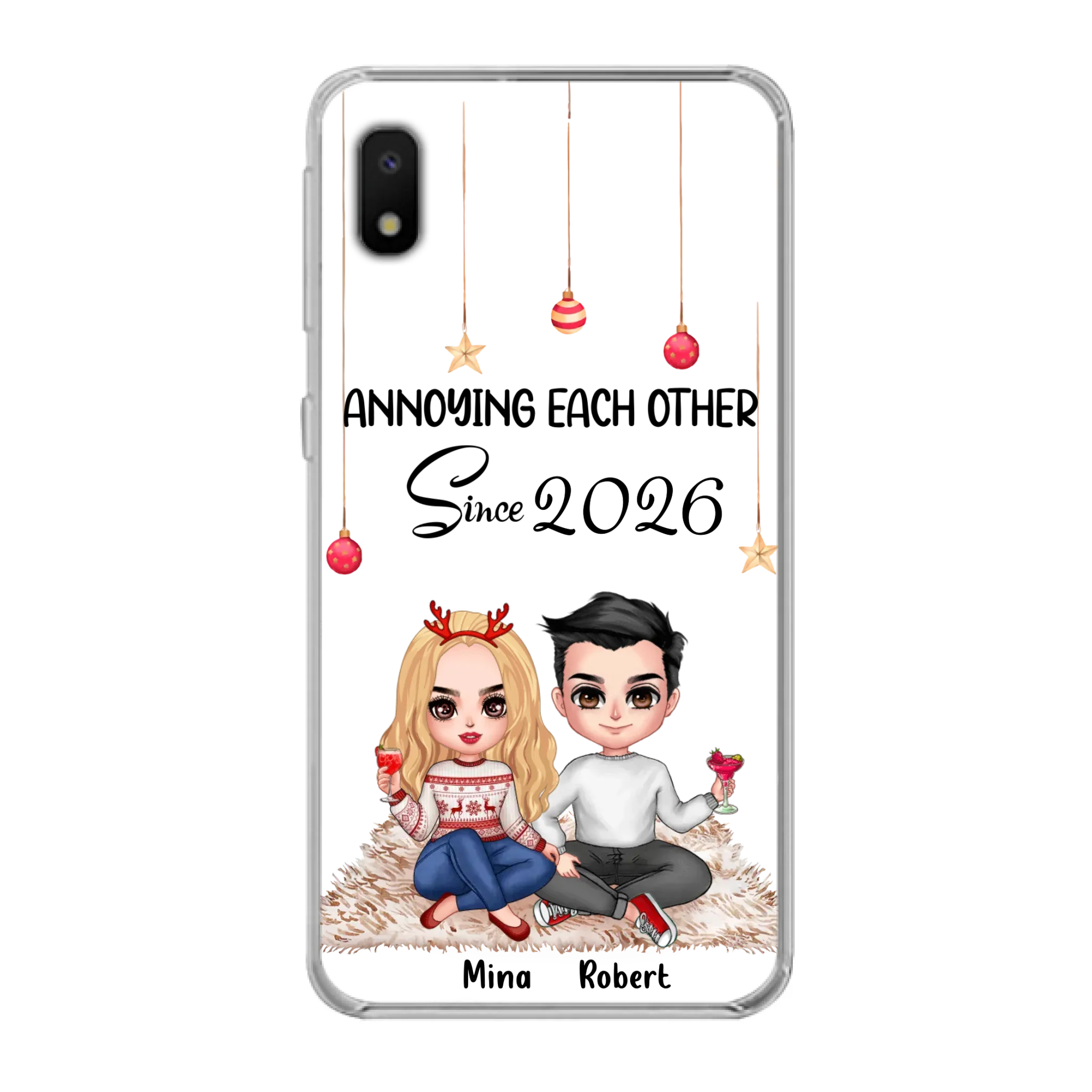 Custom Personalized Couple Phone Case - Christmas  Gift Idea For Couple - Annoying Each Other Since 2026 - Case for iPhone/Samsung